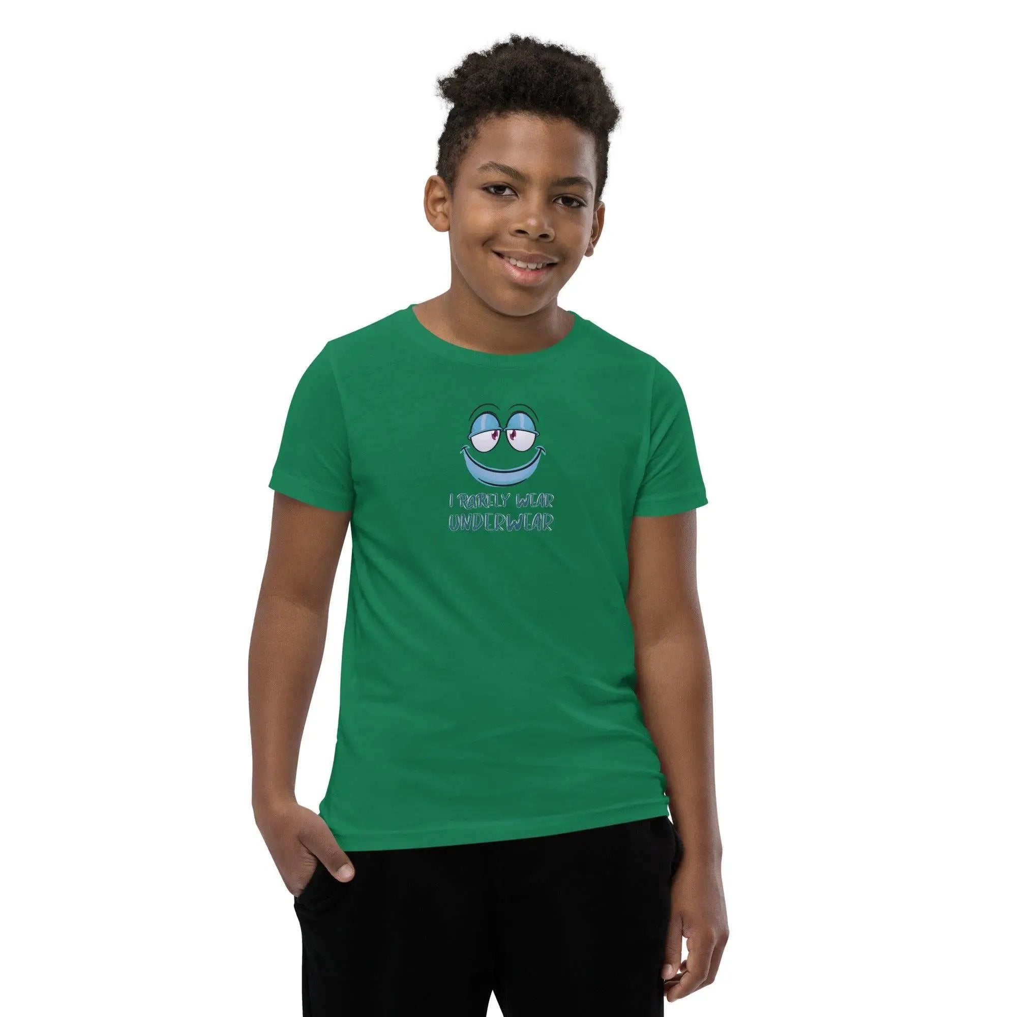 I Rarely Wear Underwear Youth Short Sleeve T-Shirt VAWDesigns