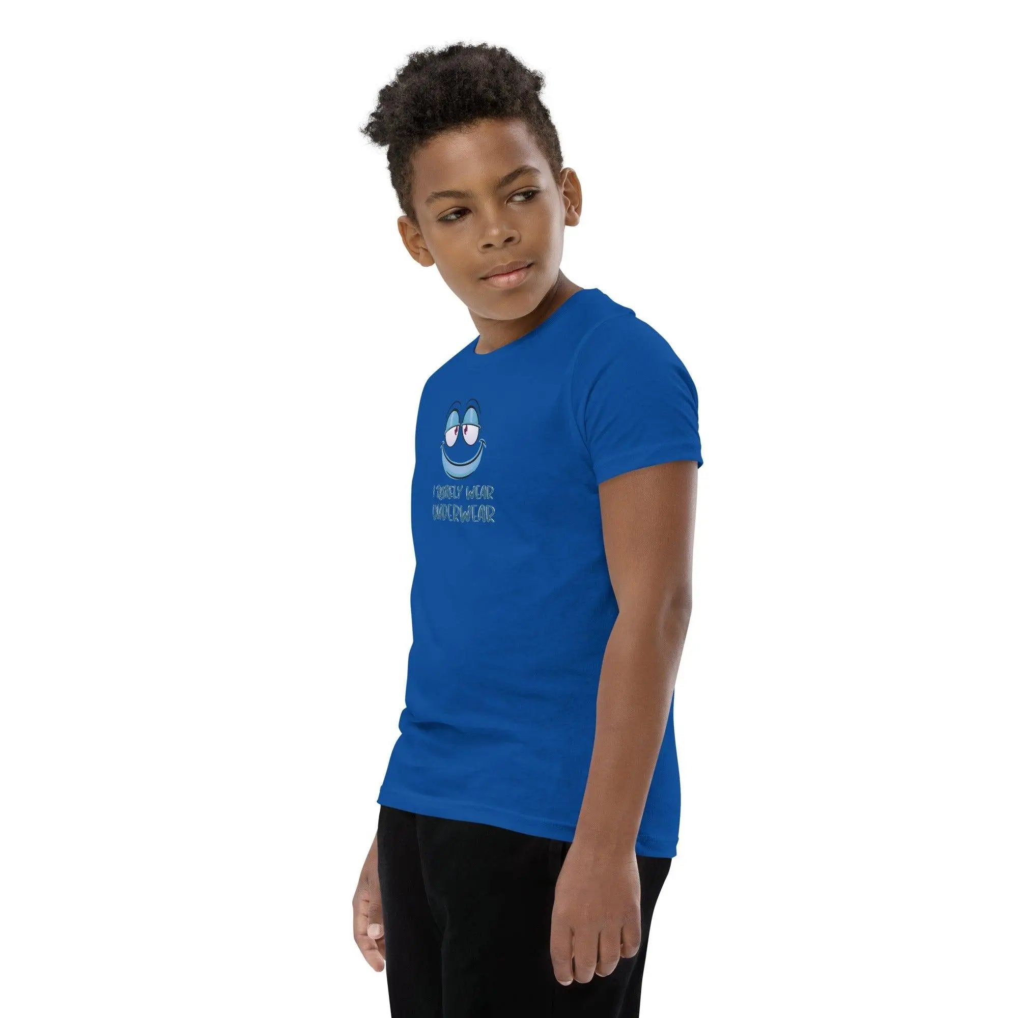 I Rarely Wear Underwear Youth Short Sleeve T-Shirt VAWDesigns