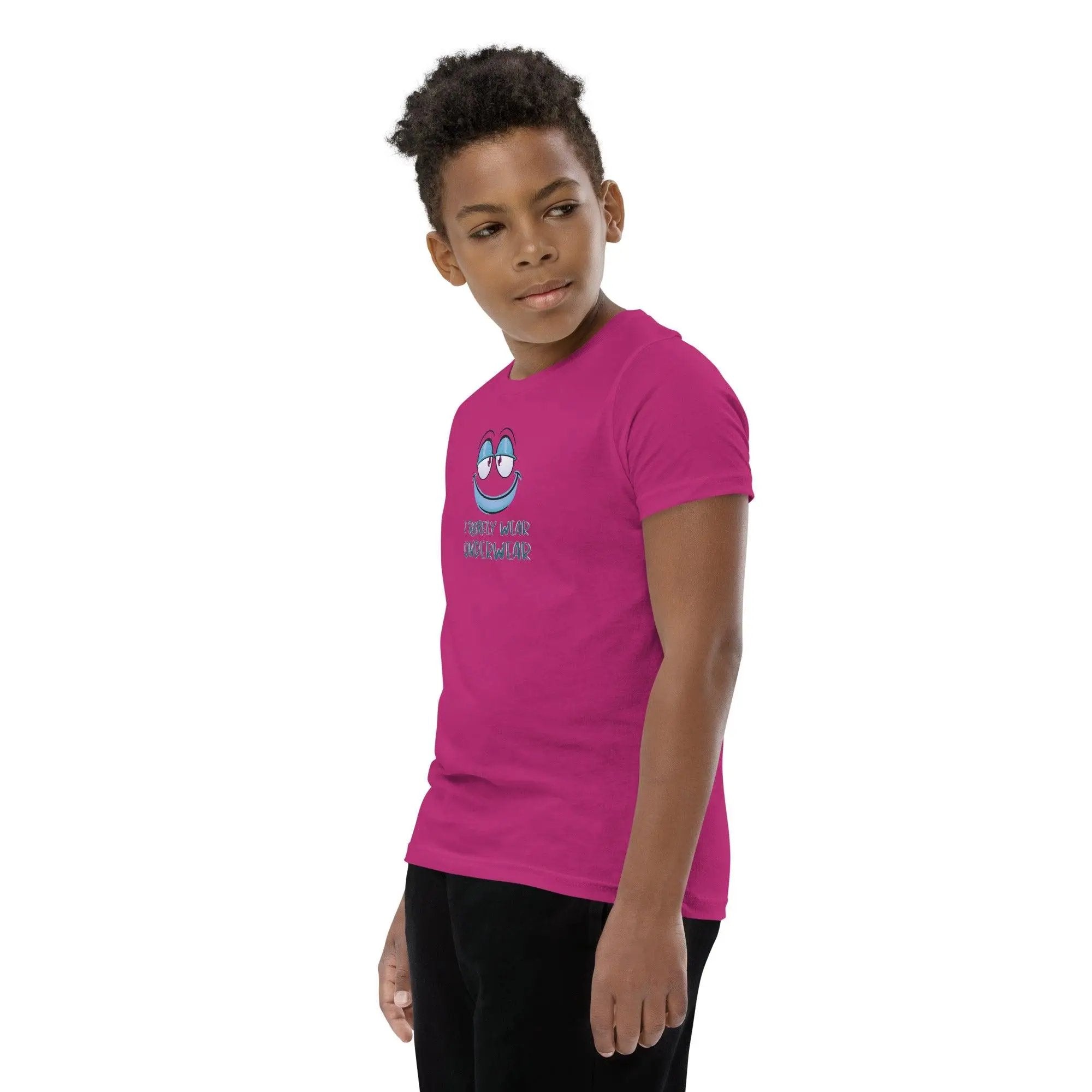 I Rarely Wear Underwear Youth Short Sleeve T-Shirt VAWDesigns