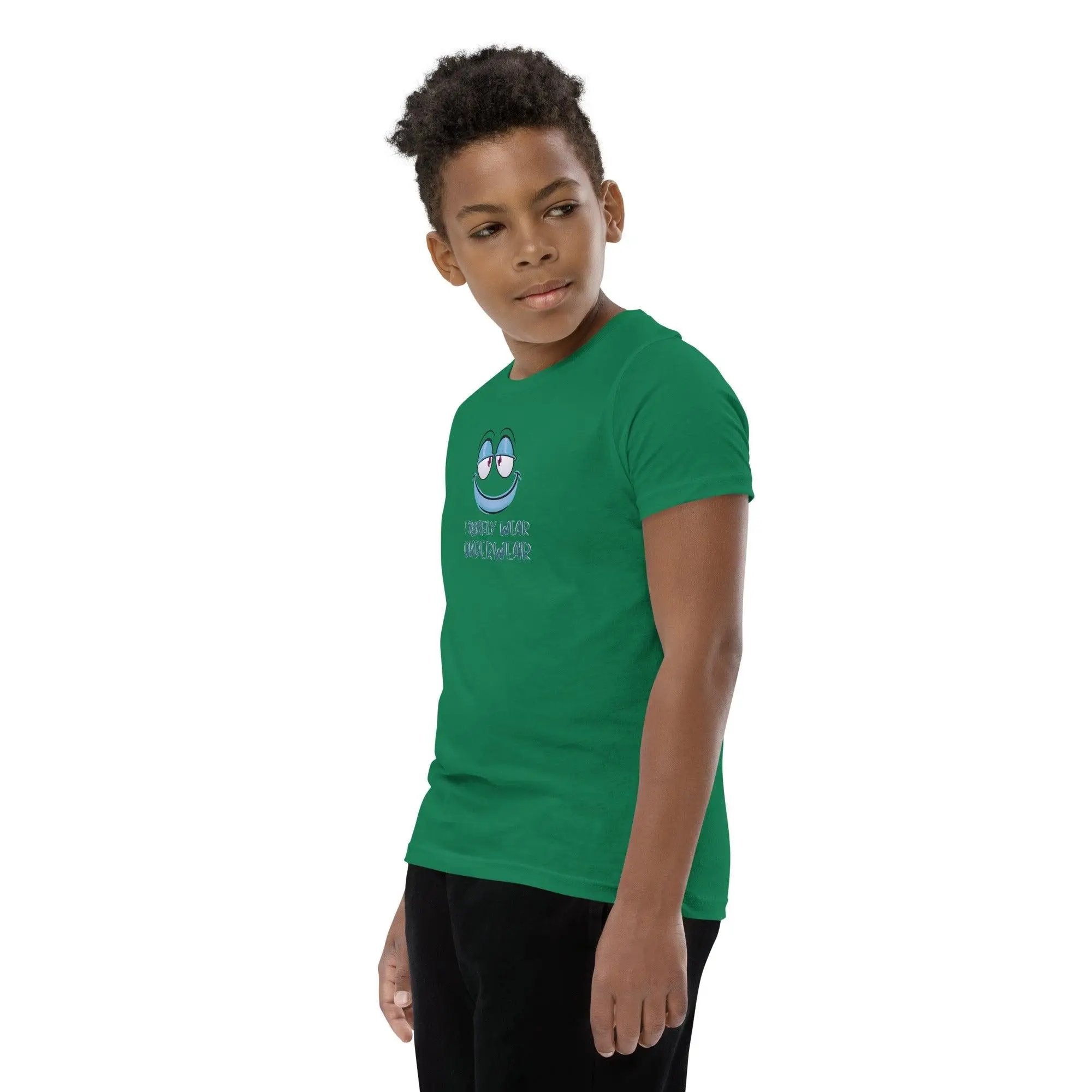 I Rarely Wear Underwear Youth Short Sleeve T-Shirt VAWDesigns