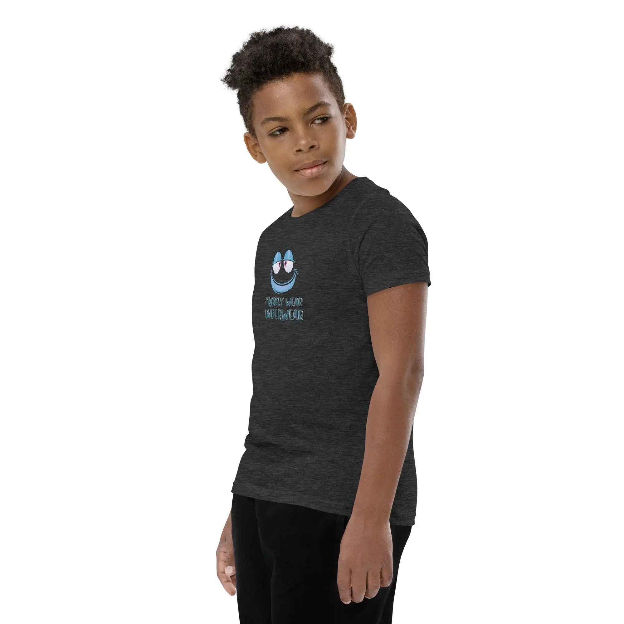 I Rarely Wear Underwear Youth Short Sleeve T-Shirt VAWDesigns