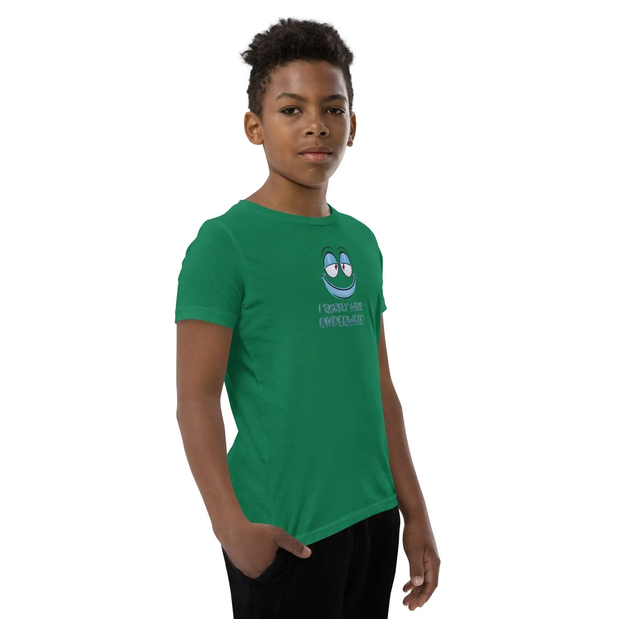 I Rarely Wear Underwear Youth Short Sleeve T-Shirt VAWDesigns