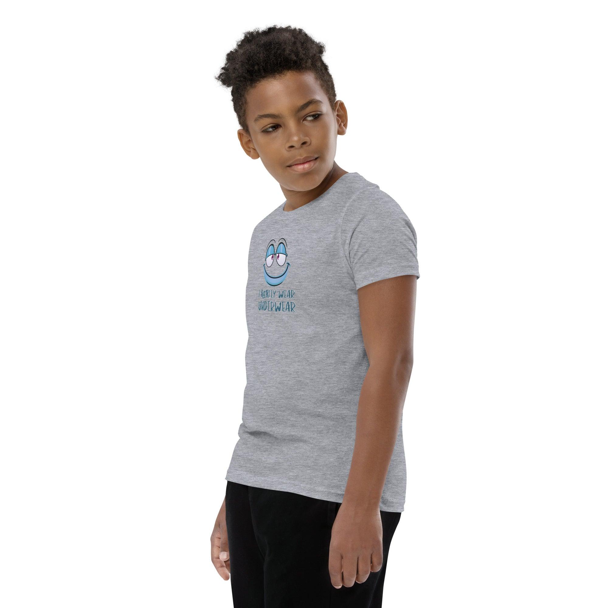 I Rarely Wear Underwear Youth Short Sleeve T-Shirt VAWDesigns
