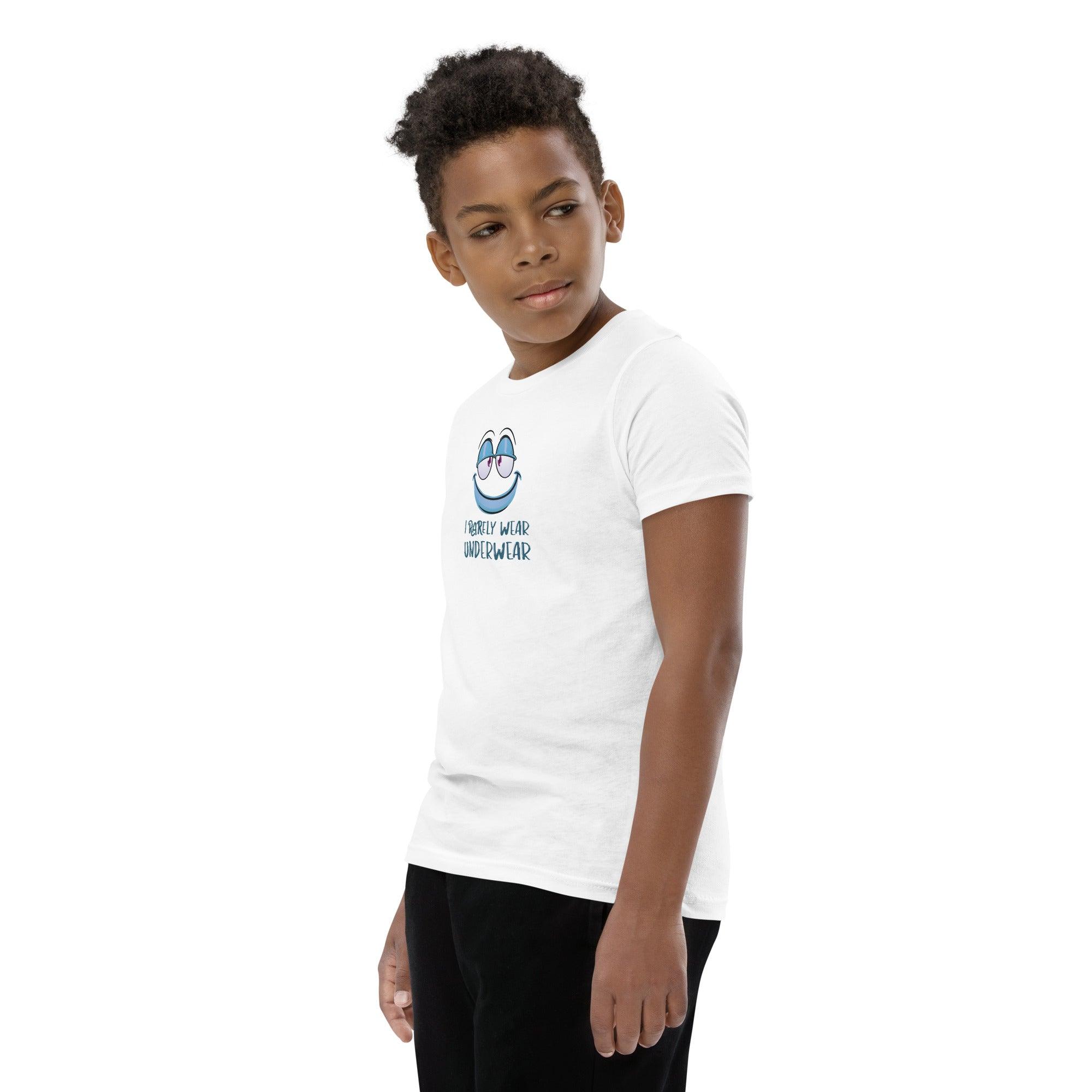 I Rarely Wear Underwear Youth Short Sleeve T-Shirt VAWDesigns