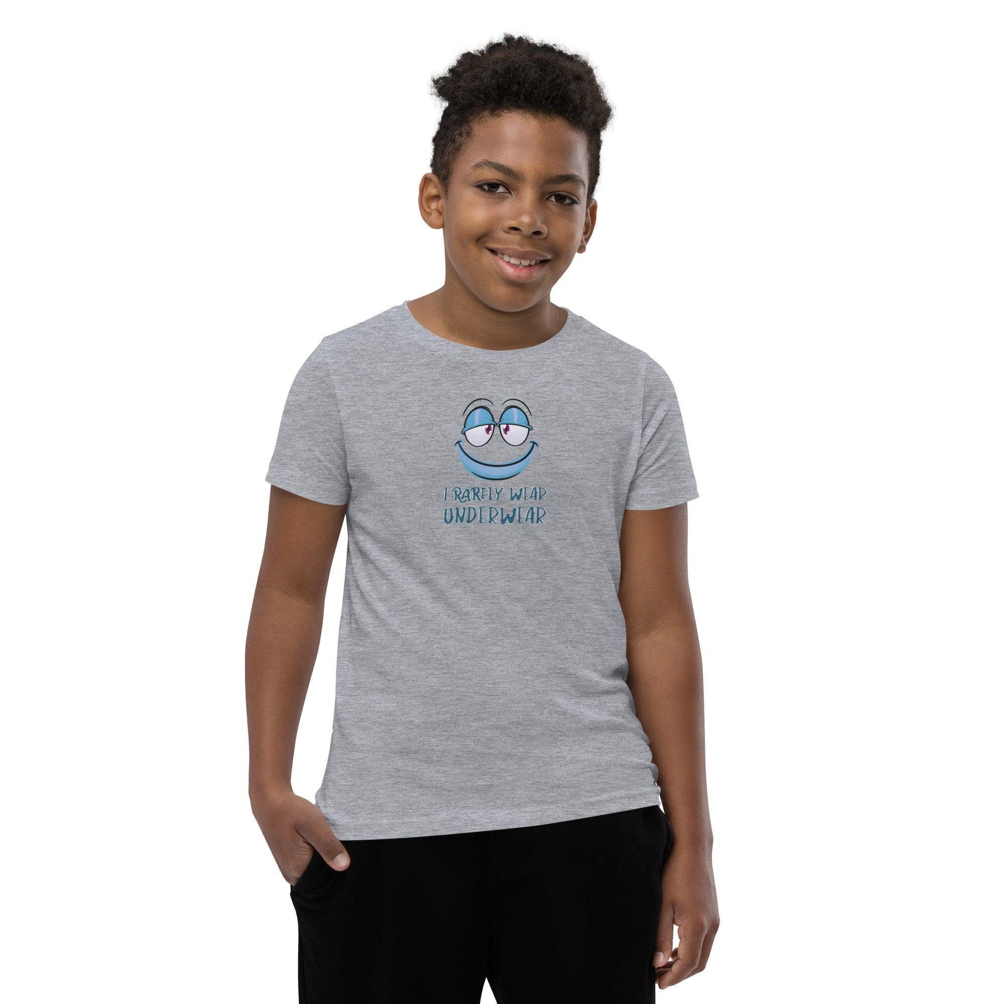 I Rarely Wear Underwear Youth Short Sleeve T-Shirt VAWDesigns