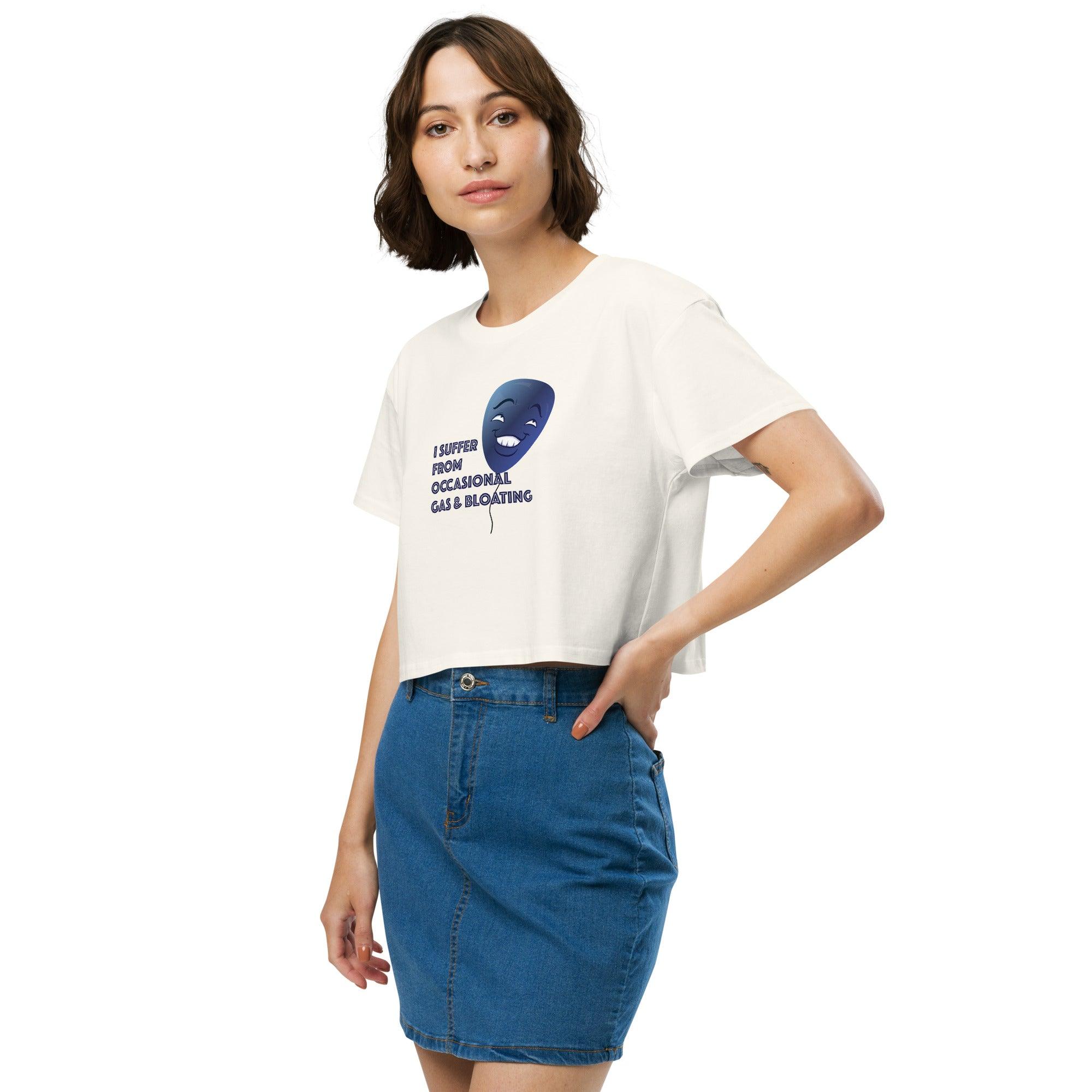 I Suffer From Occasional Gas and Bloating  Women’s crop top VAWDesigns