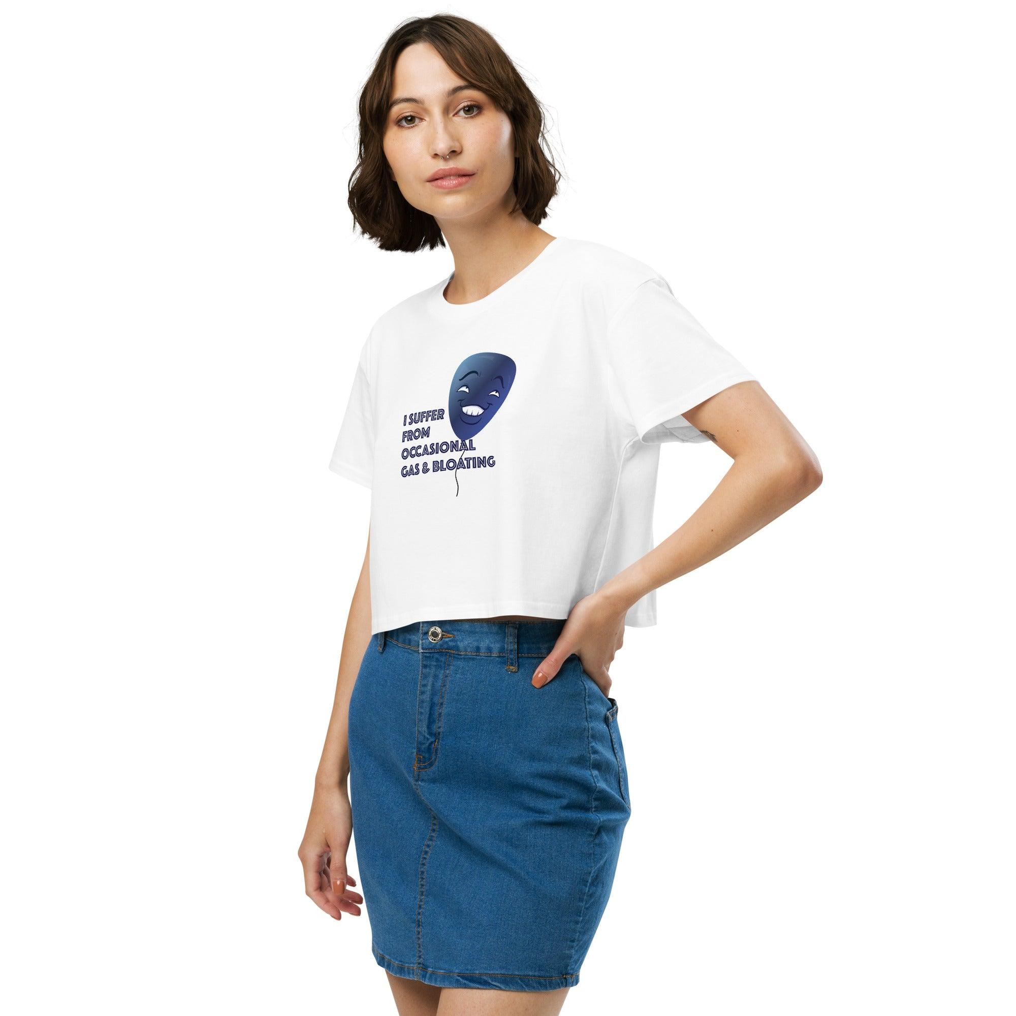 I Suffer From Occasional Gas and Bloating  Women’s crop top VAWDesigns