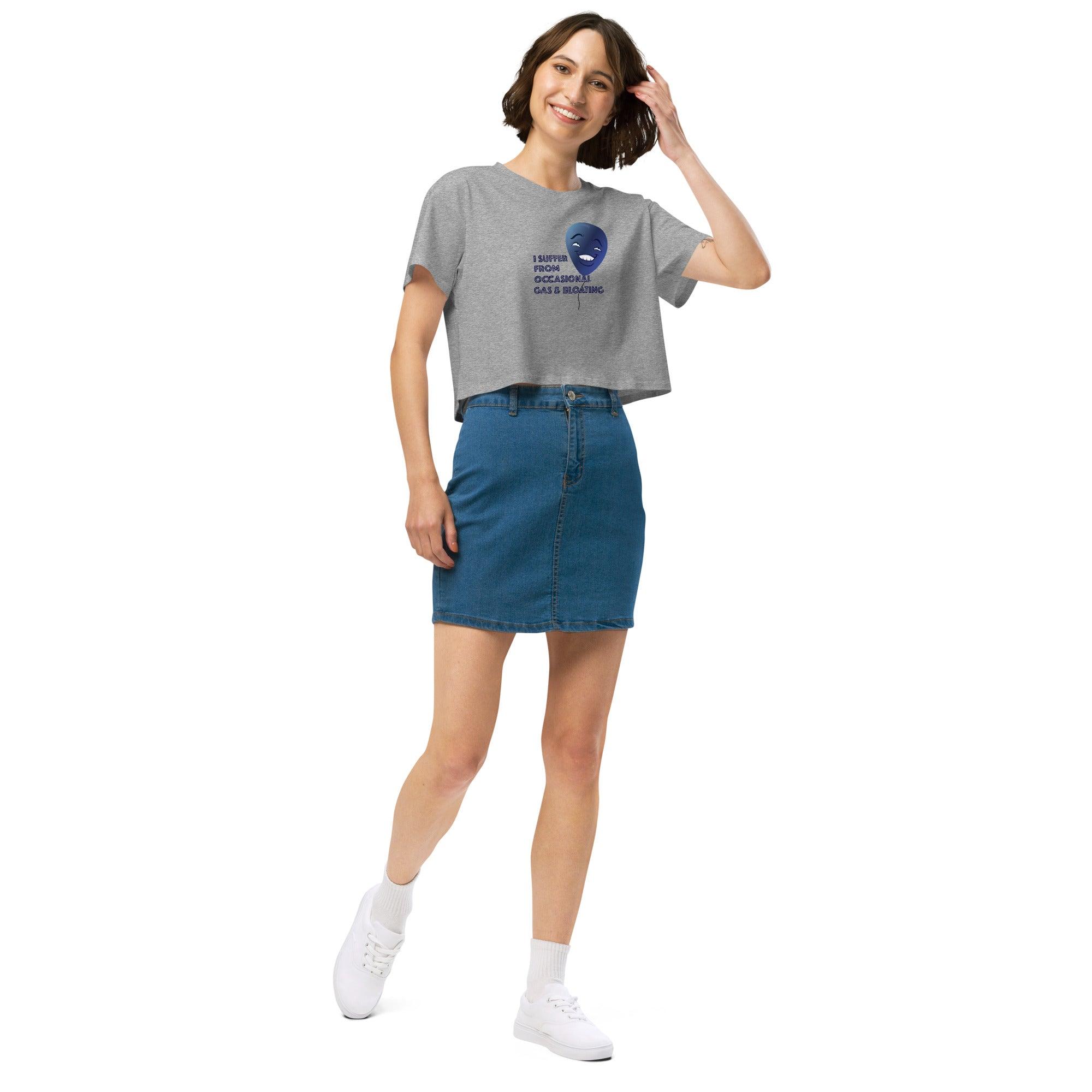 I Suffer From Occasional Gas and Bloating  Women’s crop top VAWDesigns