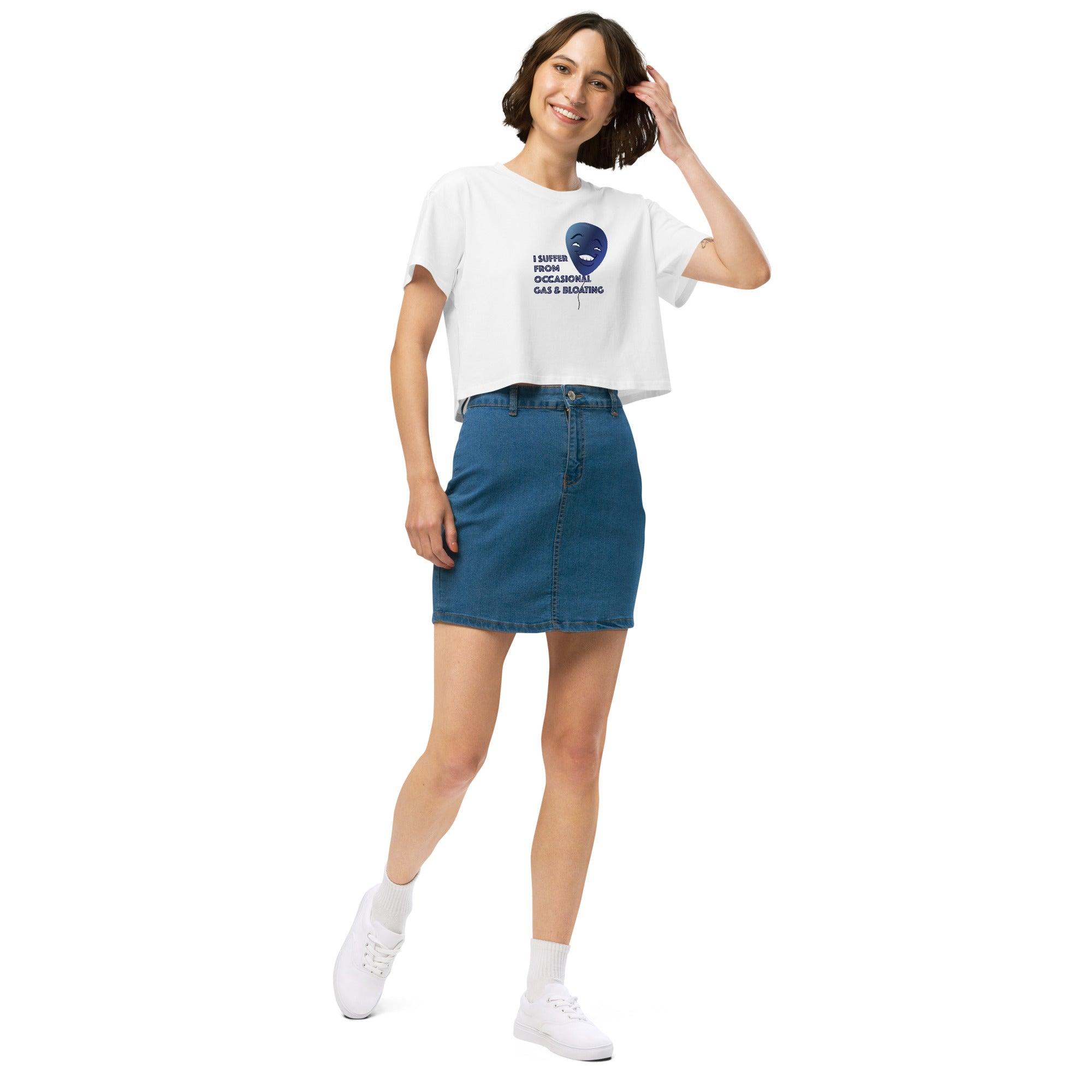 I Suffer From Occasional Gas and Bloating  Women’s crop top VAWDesigns