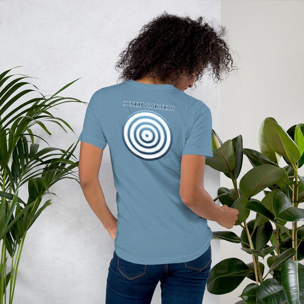 Identity Protection Unisex t-shirt (BACK) VAWDesigns