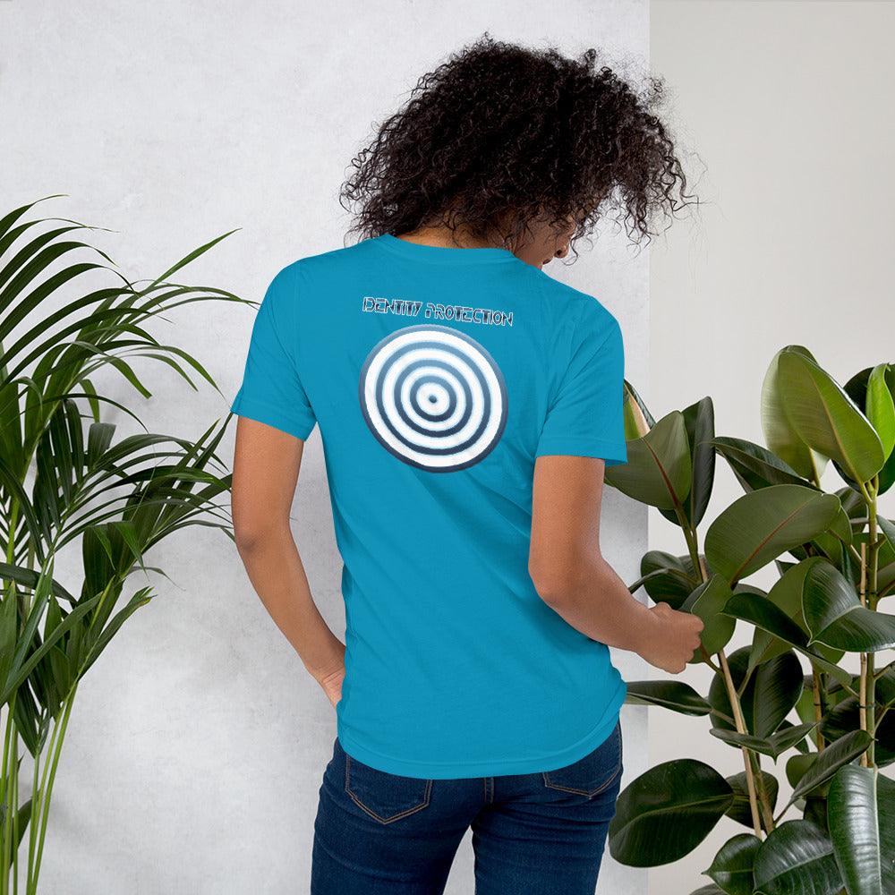 Identity Protection Unisex t-shirt (BACK) VAWDesigns