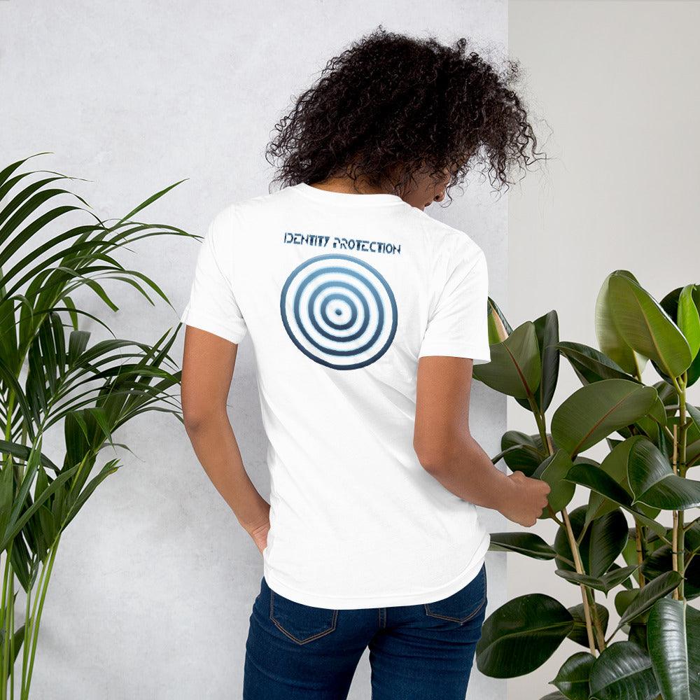 Identity Protection Unisex t-shirt (BACK) VAWDesigns