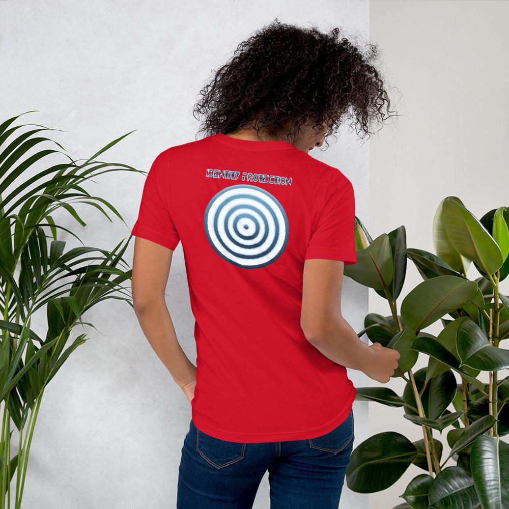 Identity Protection Unisex t-shirt (BACK) VAWDesigns