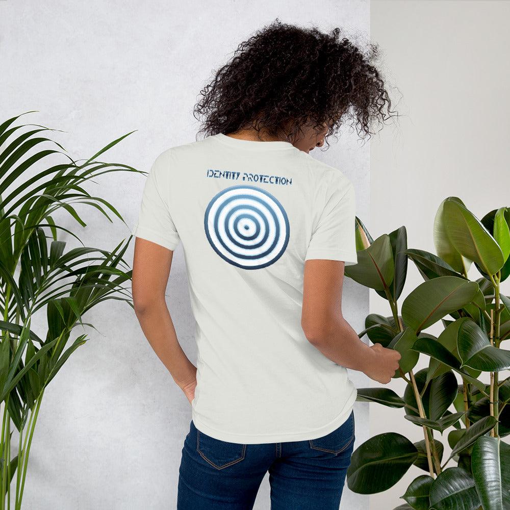 Identity Protection Unisex t-shirt (BACK) VAWDesigns