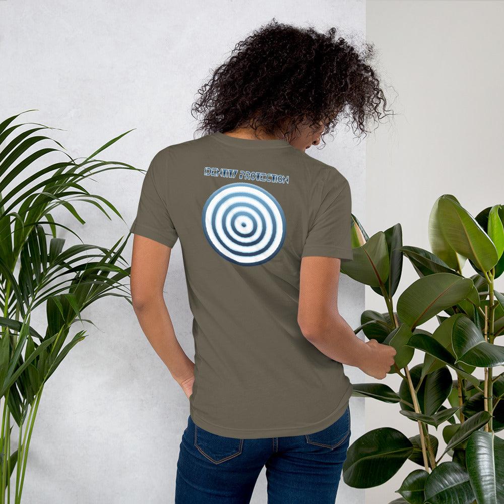 Identity Protection Unisex t-shirt (BACK) VAWDesigns