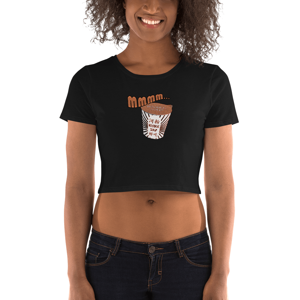 MMMM Noodle Soup Women’s Crop Tee VAWDesigns