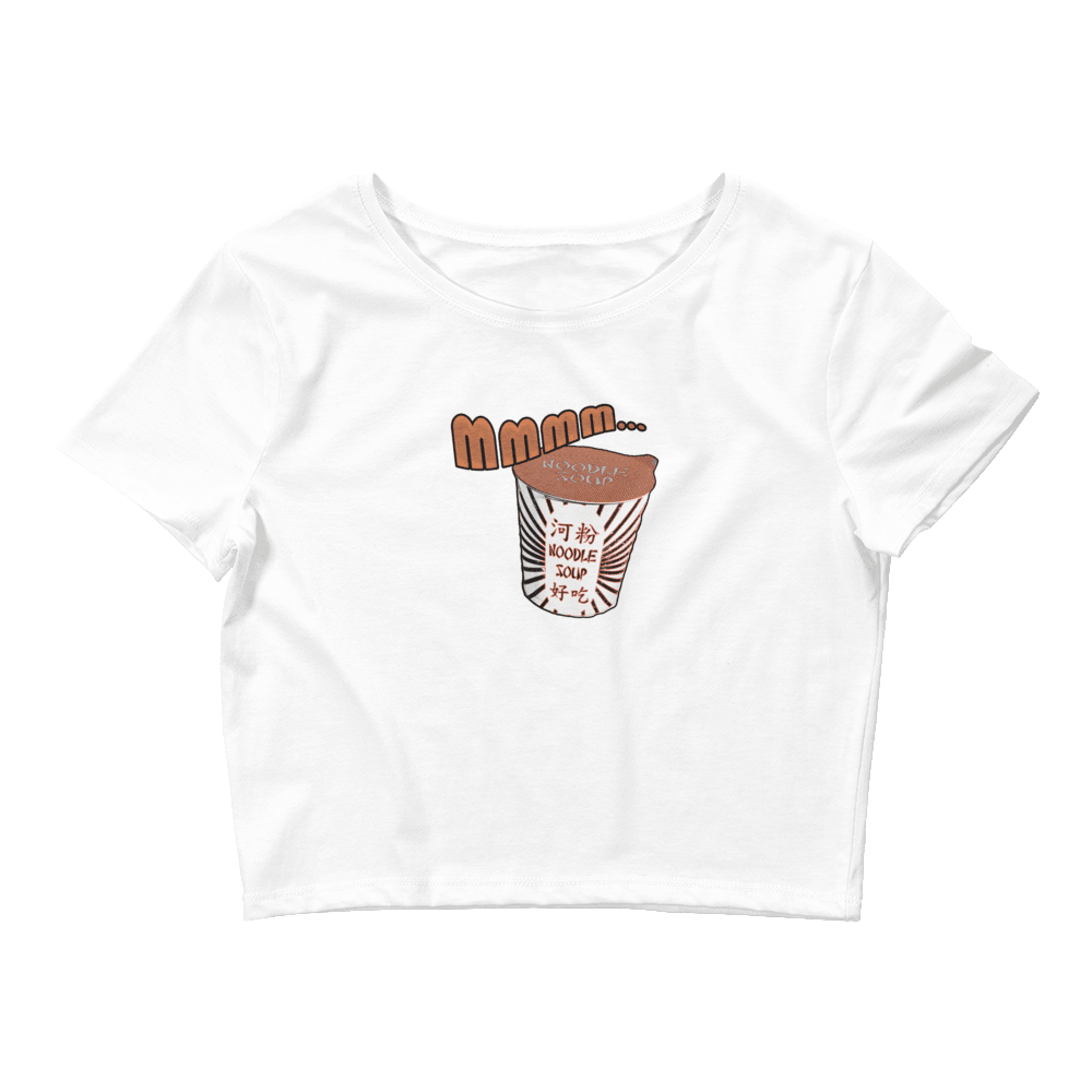 MMMM Noodle Soup Women’s Crop Tee VAWDesigns