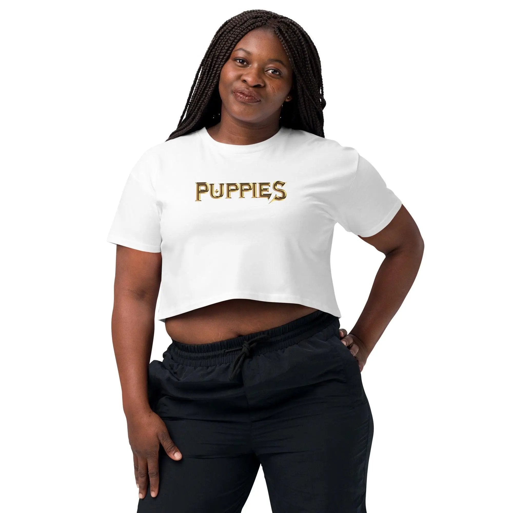 Mega-Puppies Women’s crop top VAWDesigns