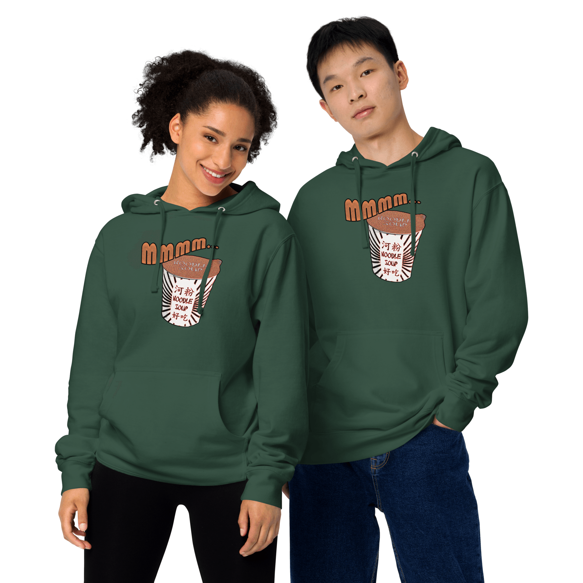 Mmm, Noodle Soup Unisex midweight hoodie VAWDesigns