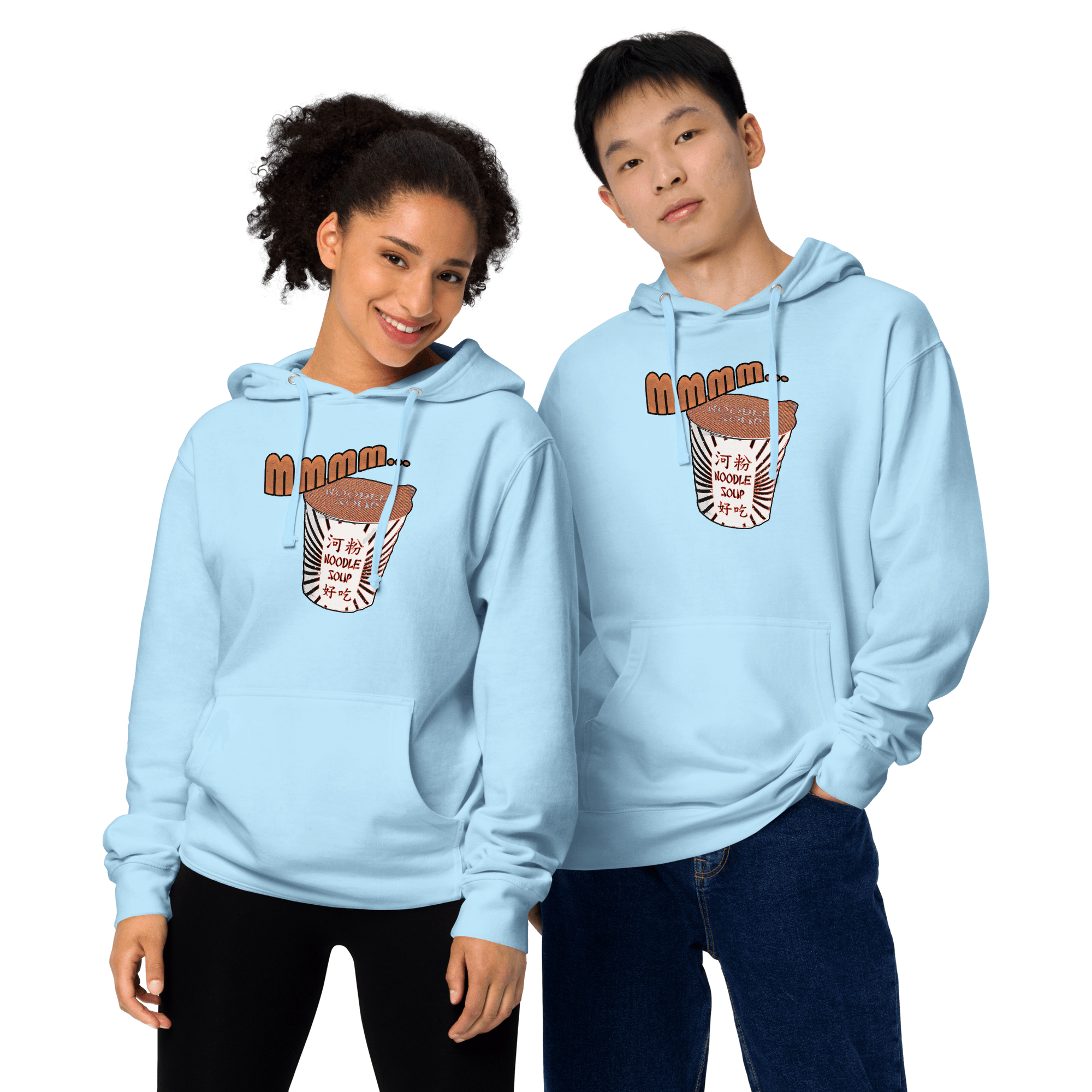 Mmm, Noodle Soup Unisex midweight hoodie VAWDesigns