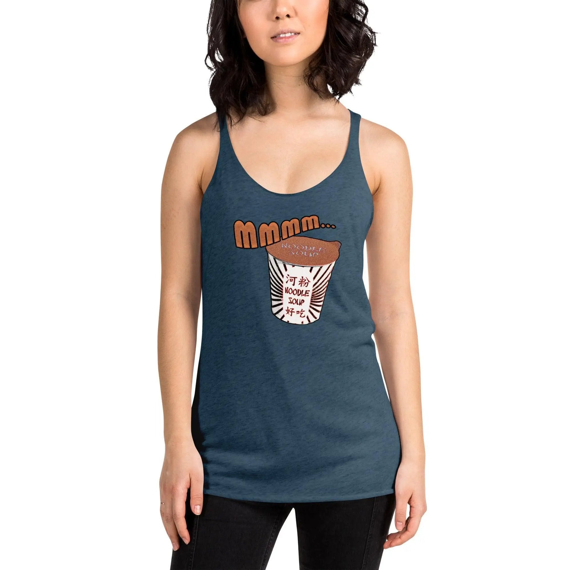 Mmm, Noodle Soup Women's Racerback Tank VAWDesigns