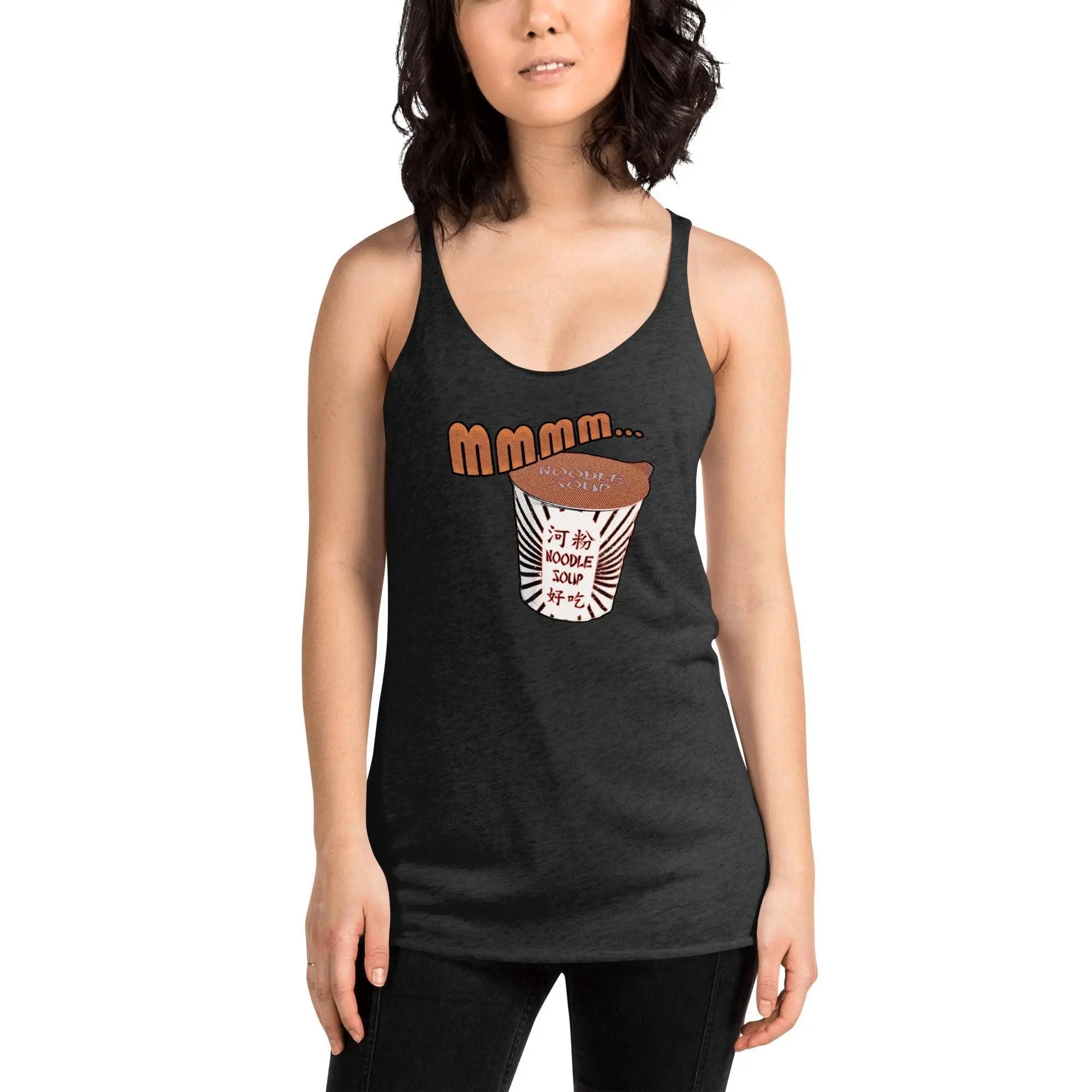 Mmm, Noodle Soup Women's Racerback Tank VAWDesigns