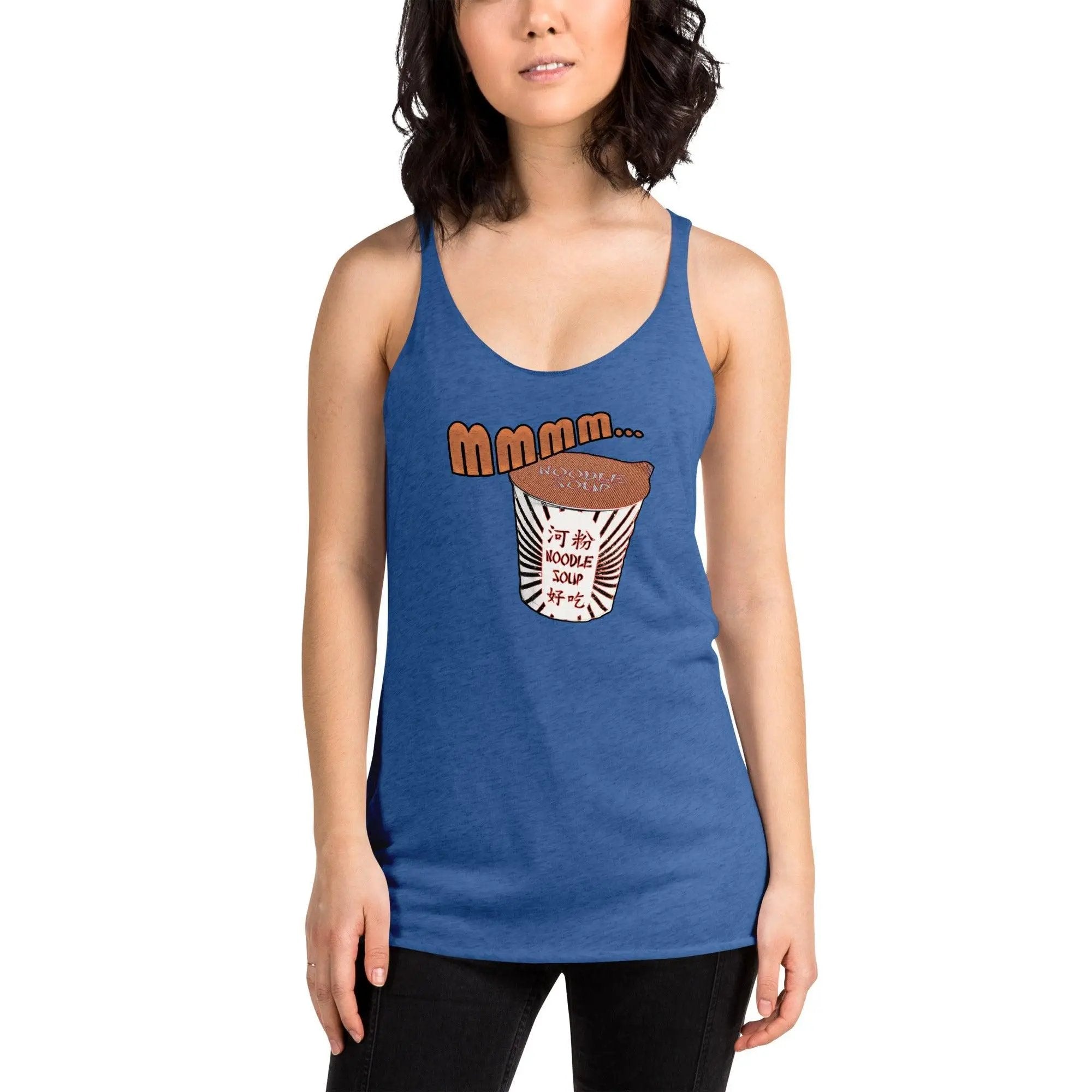 Mmm, Noodle Soup Women's Racerback Tank VAWDesigns