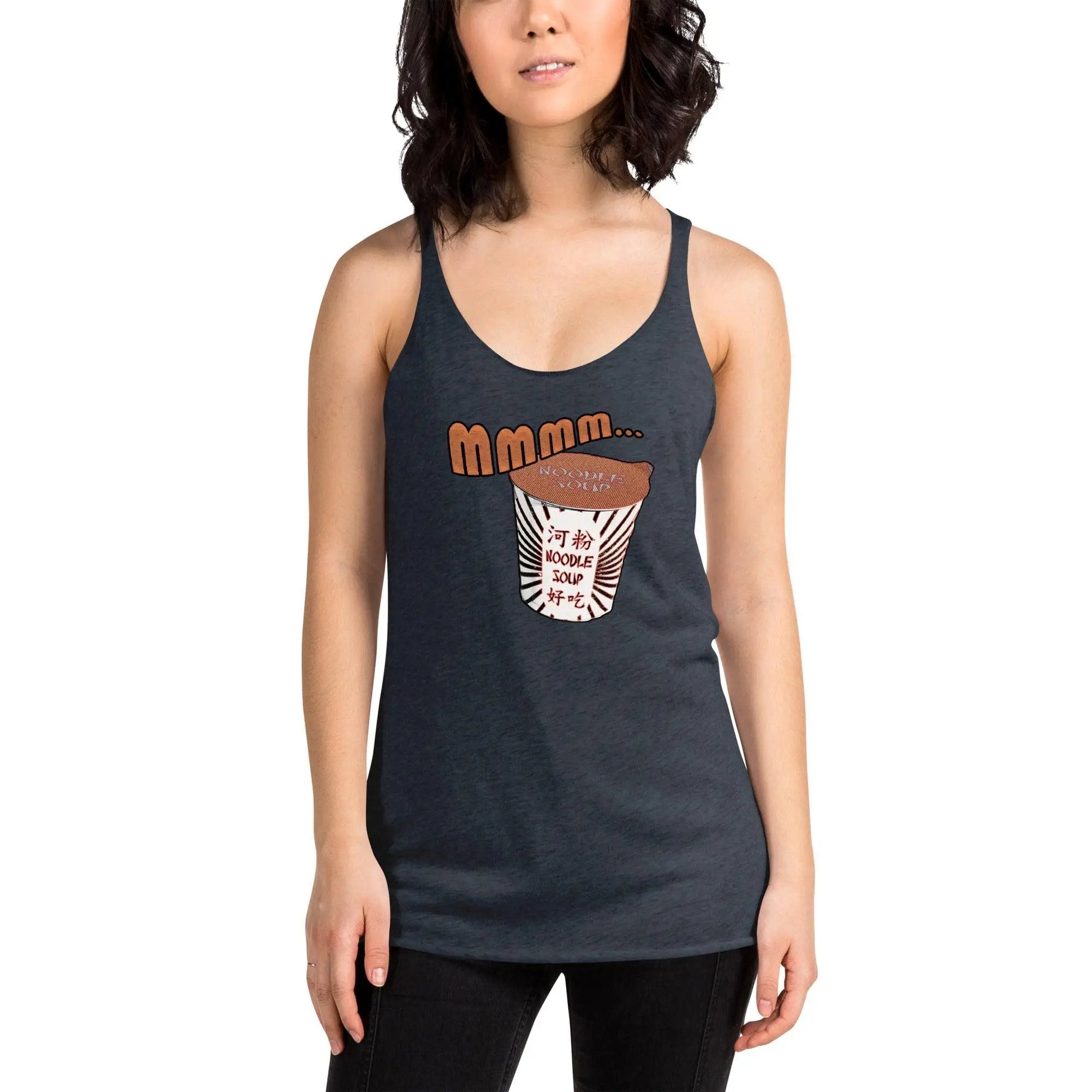 Mmm, Noodle Soup Women's Racerback Tank VAWDesigns