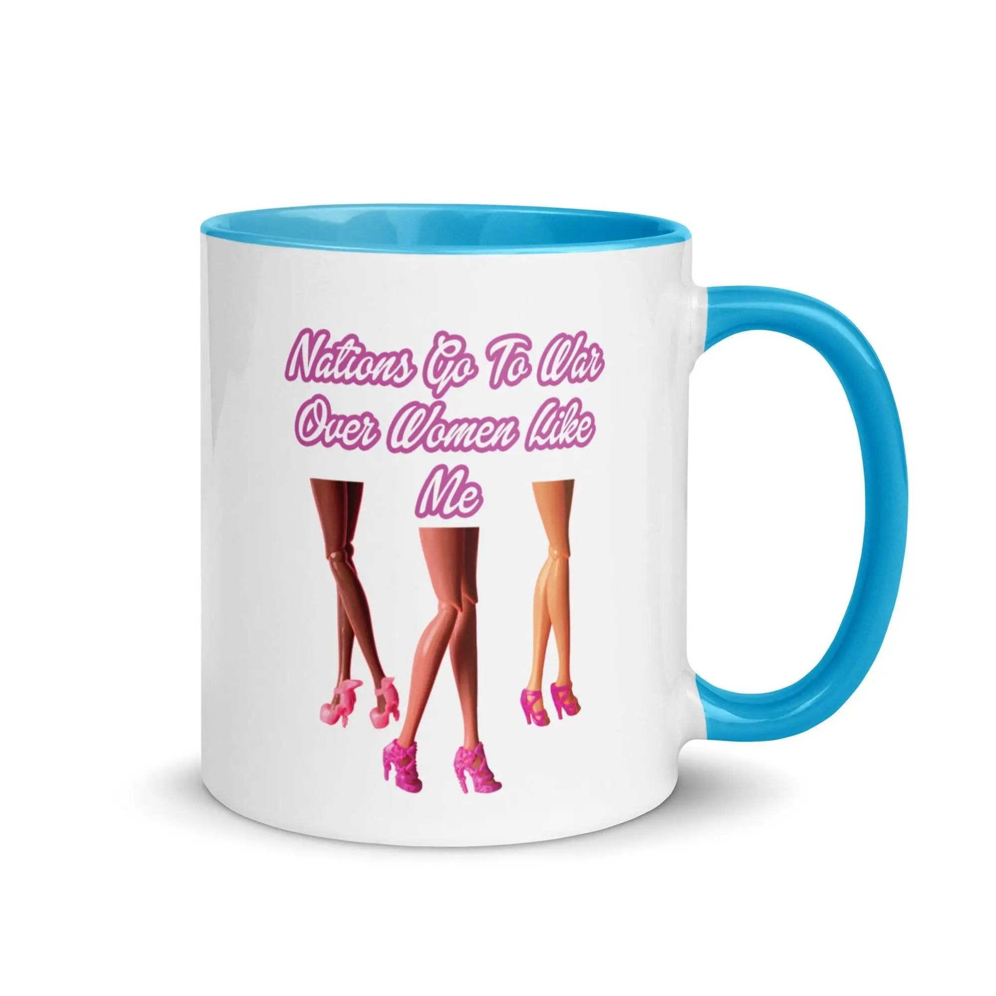 Nations Go To War Over Women Like Me Mug with Color Inside VAWDesigns