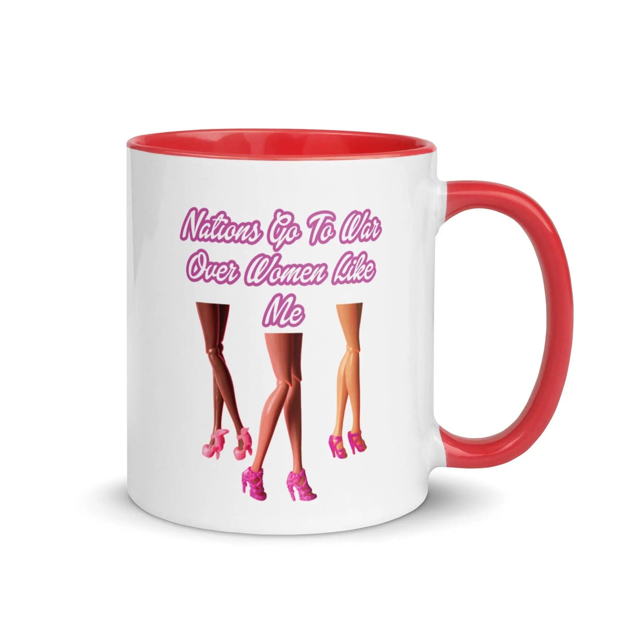 Nations Go To War Over Women Like Me Mug with Color Inside VAWDesigns