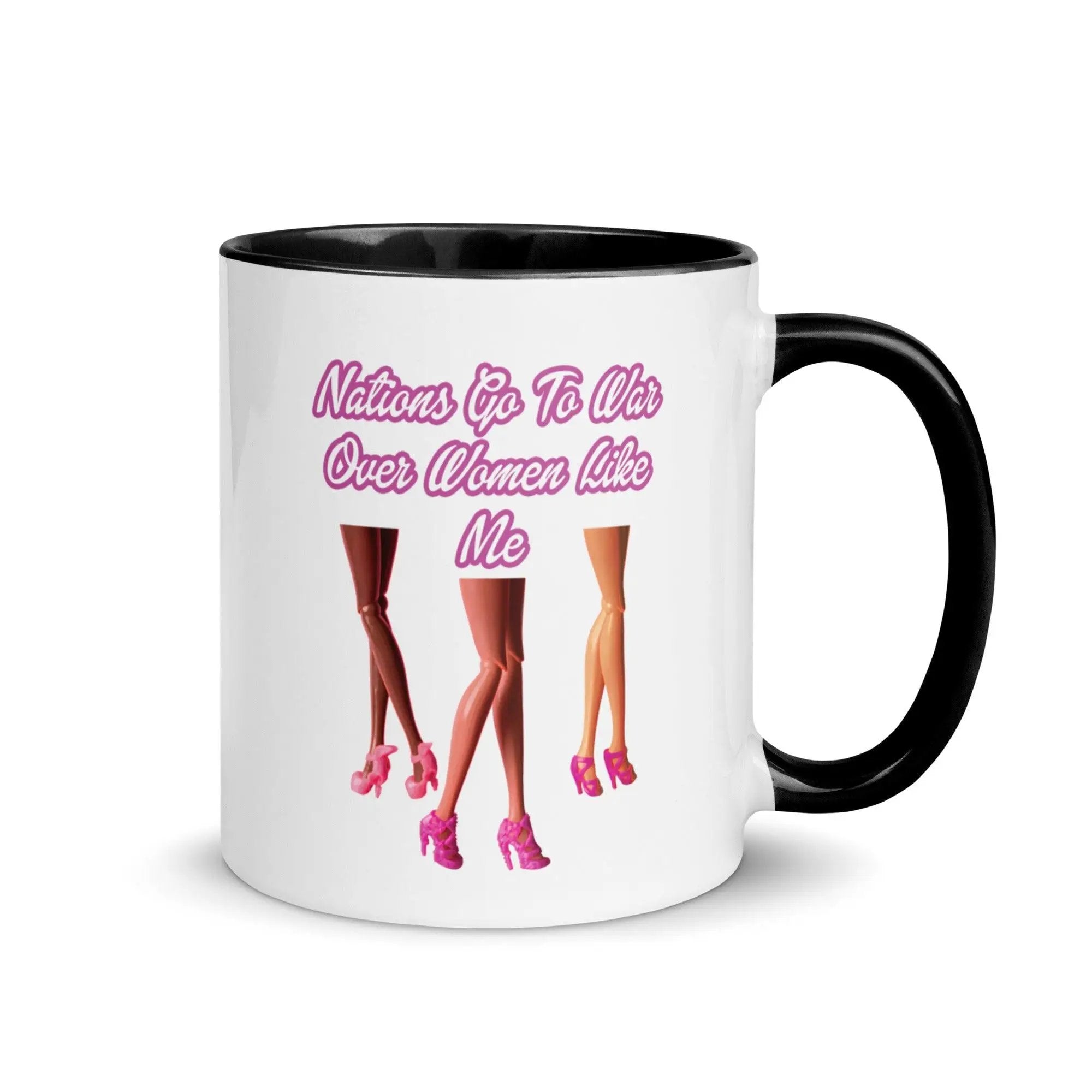 Nations Go To War Over Women Like Me Mug with Color Inside VAWDesigns