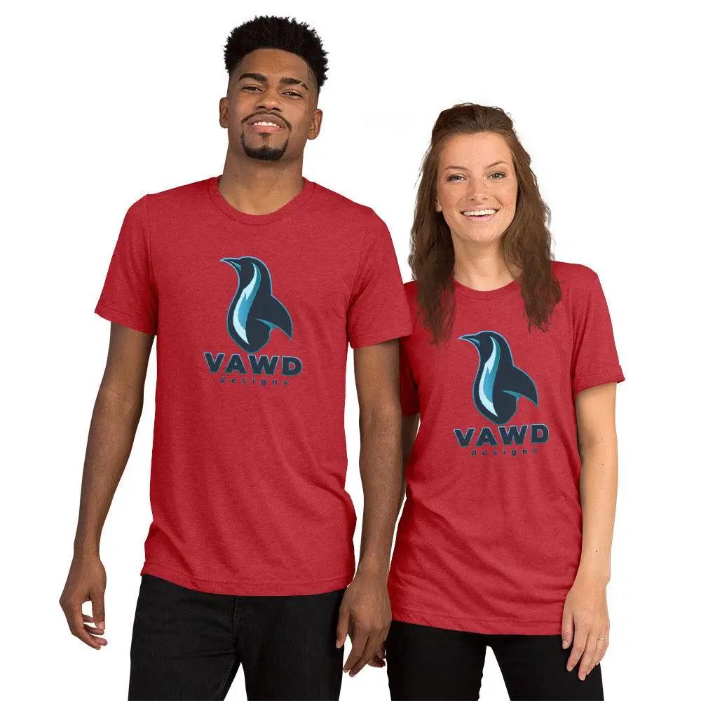 Penguin Logo Design Short sleeve t-shirt VAWDesigns