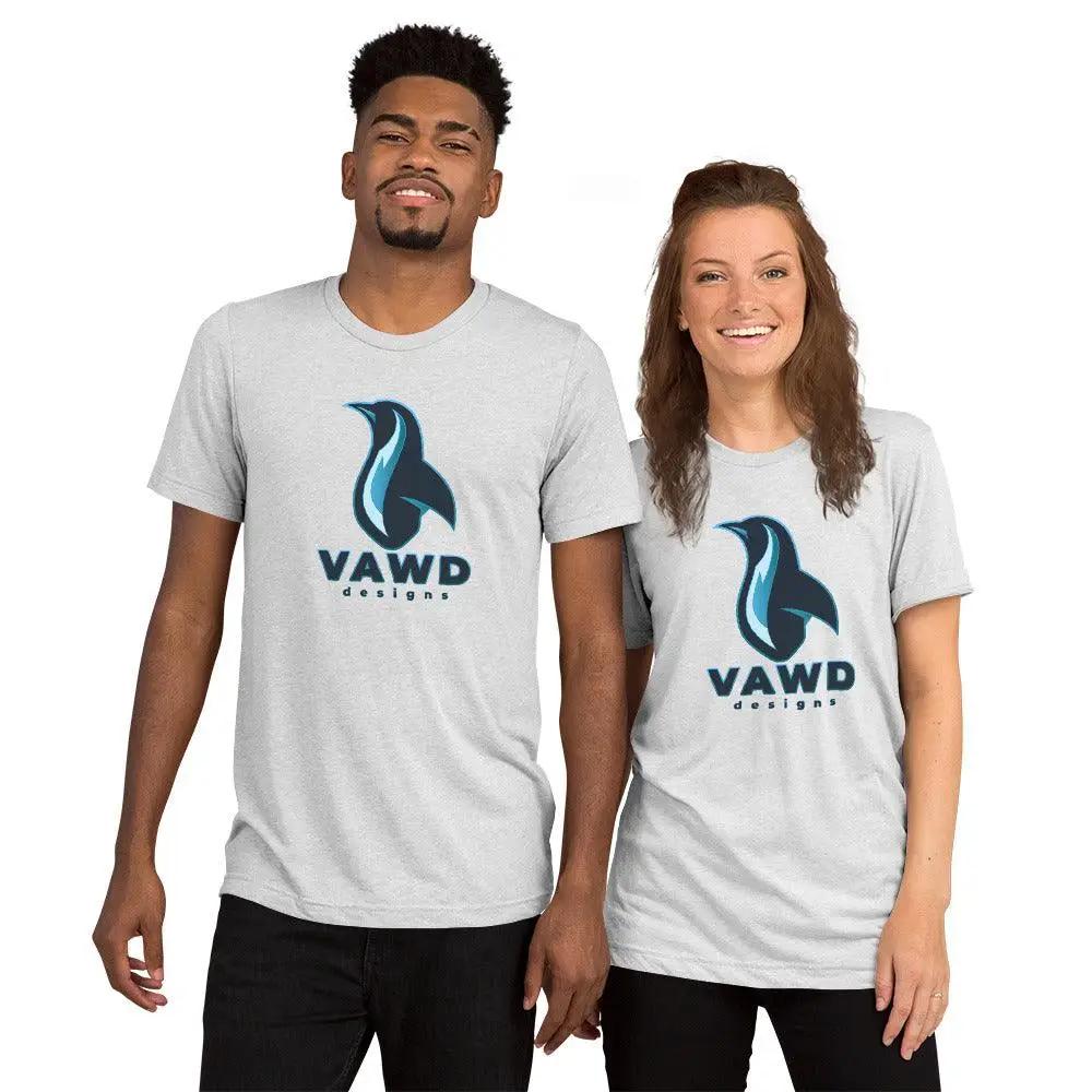 Penguin Logo Design Short sleeve t-shirt VAWDesigns