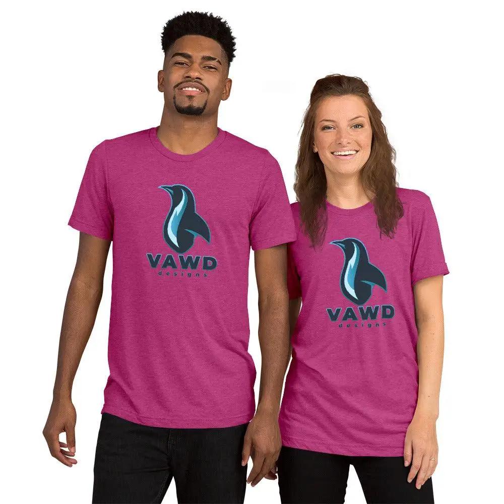 Penguin Logo Design Short sleeve t-shirt VAWDesigns