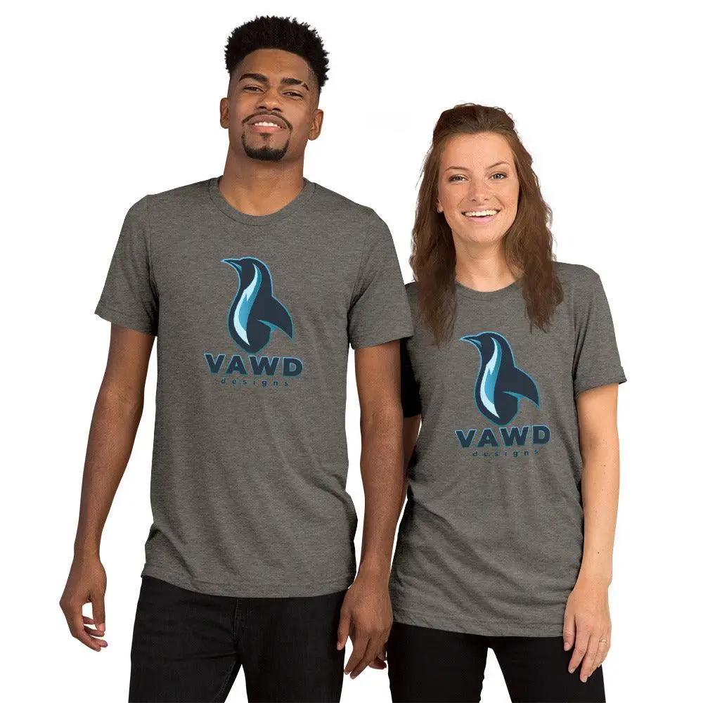 Penguin Logo Design Short sleeve t-shirt VAWDesigns