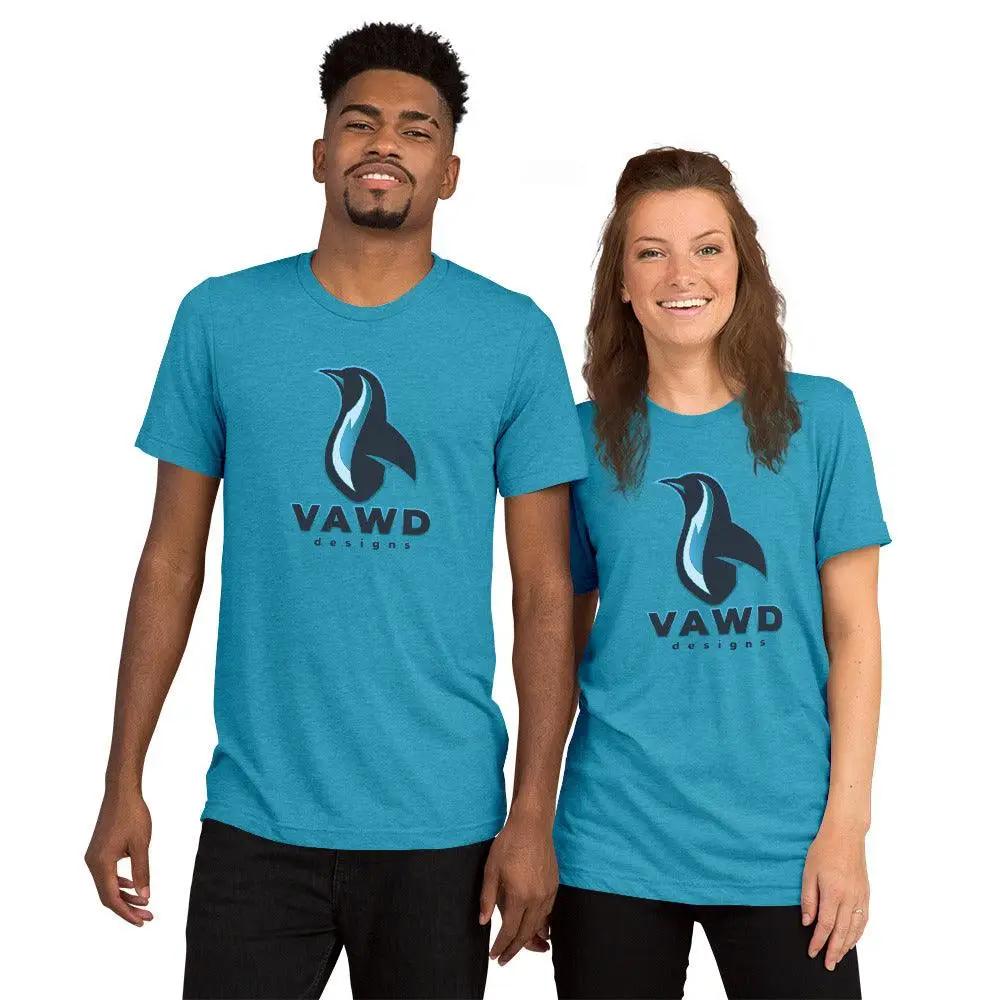 Penguin Logo Design Short sleeve t-shirt VAWDesigns