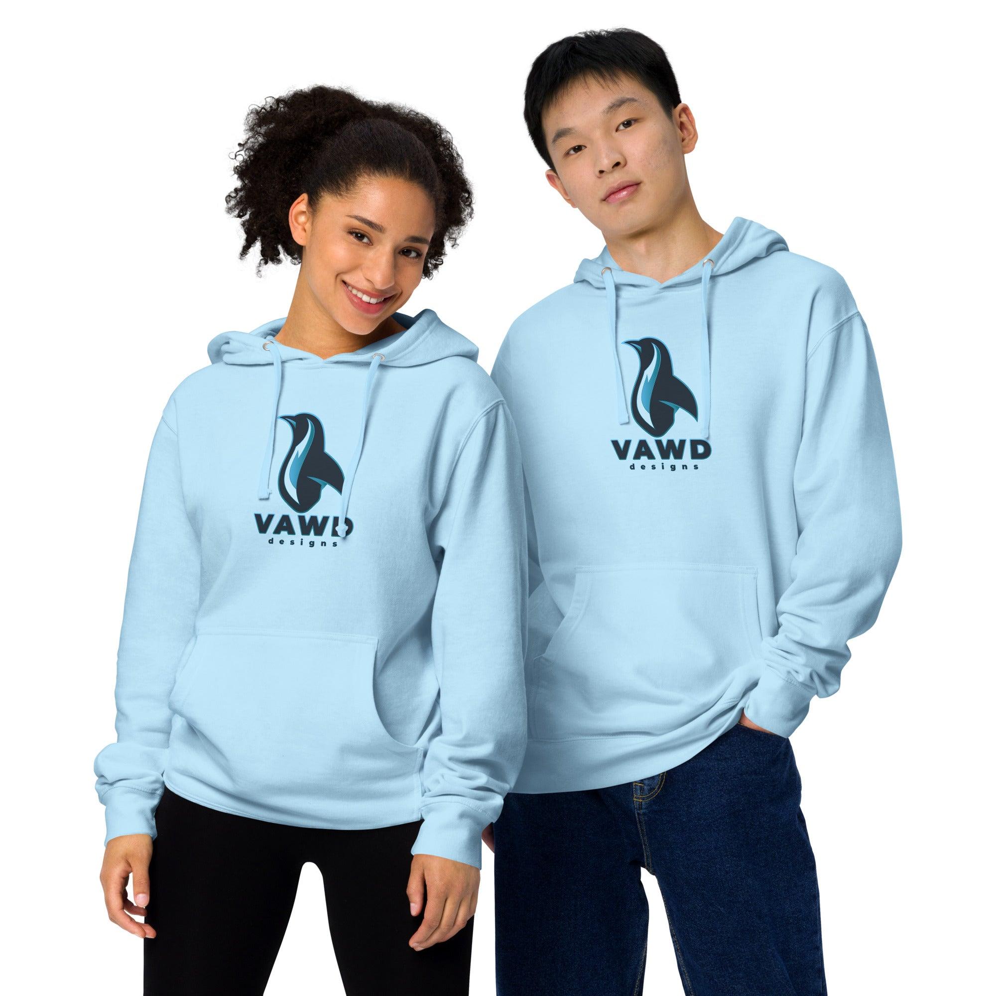 Penguin Logo Unisex midweight hoodie VAWDesigns