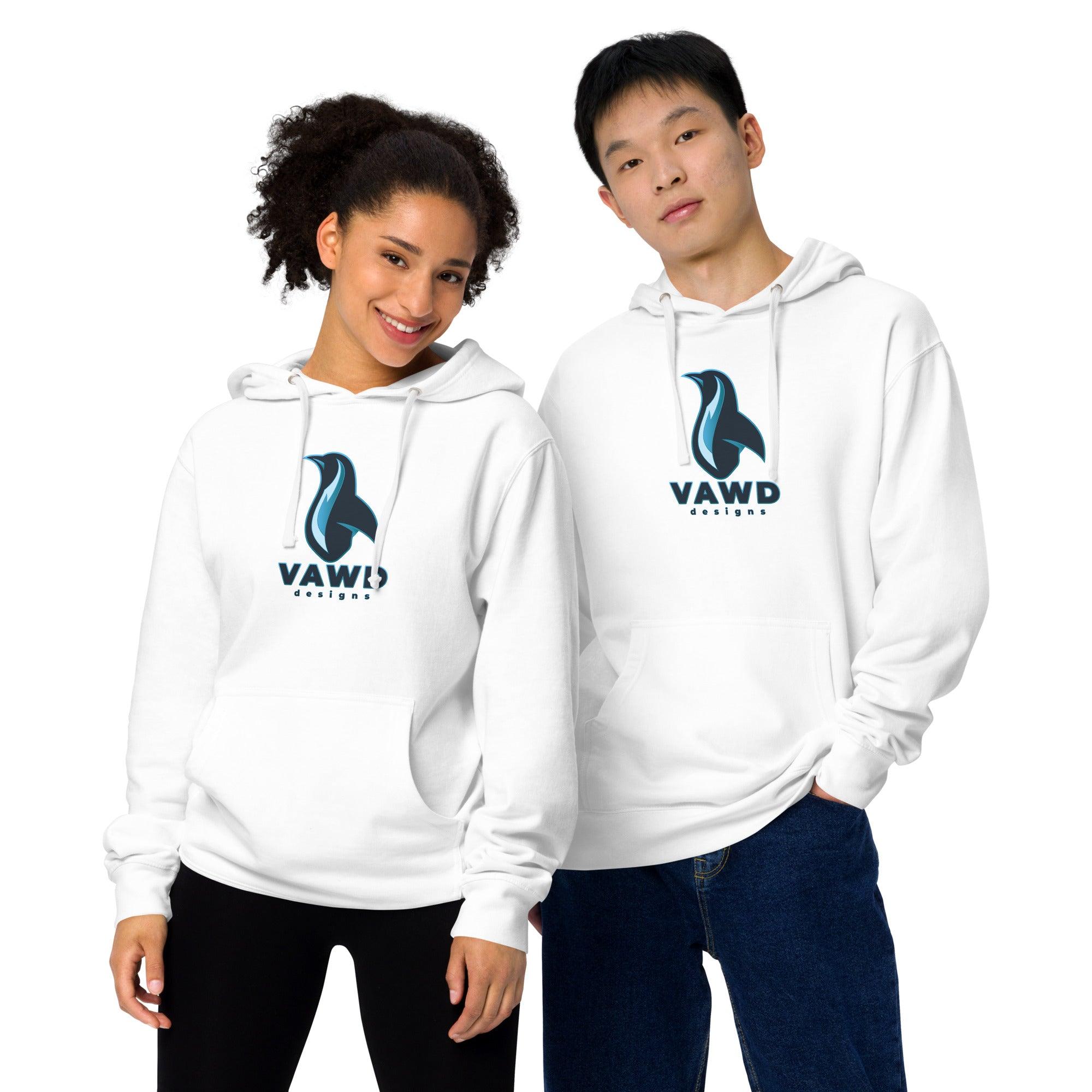 Penguin Logo Unisex midweight hoodie VAWDesigns