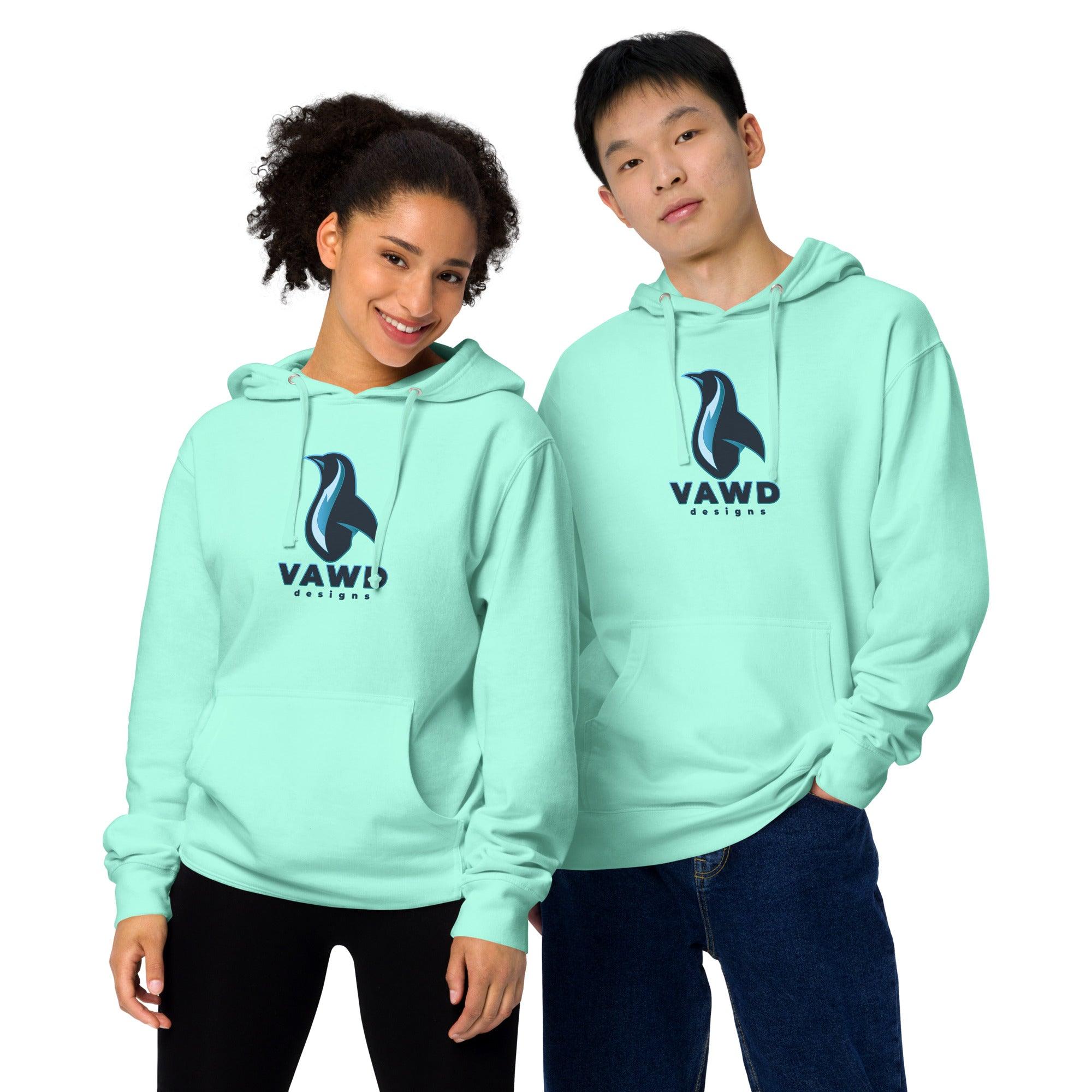 Penguin Logo Unisex midweight hoodie VAWDesigns