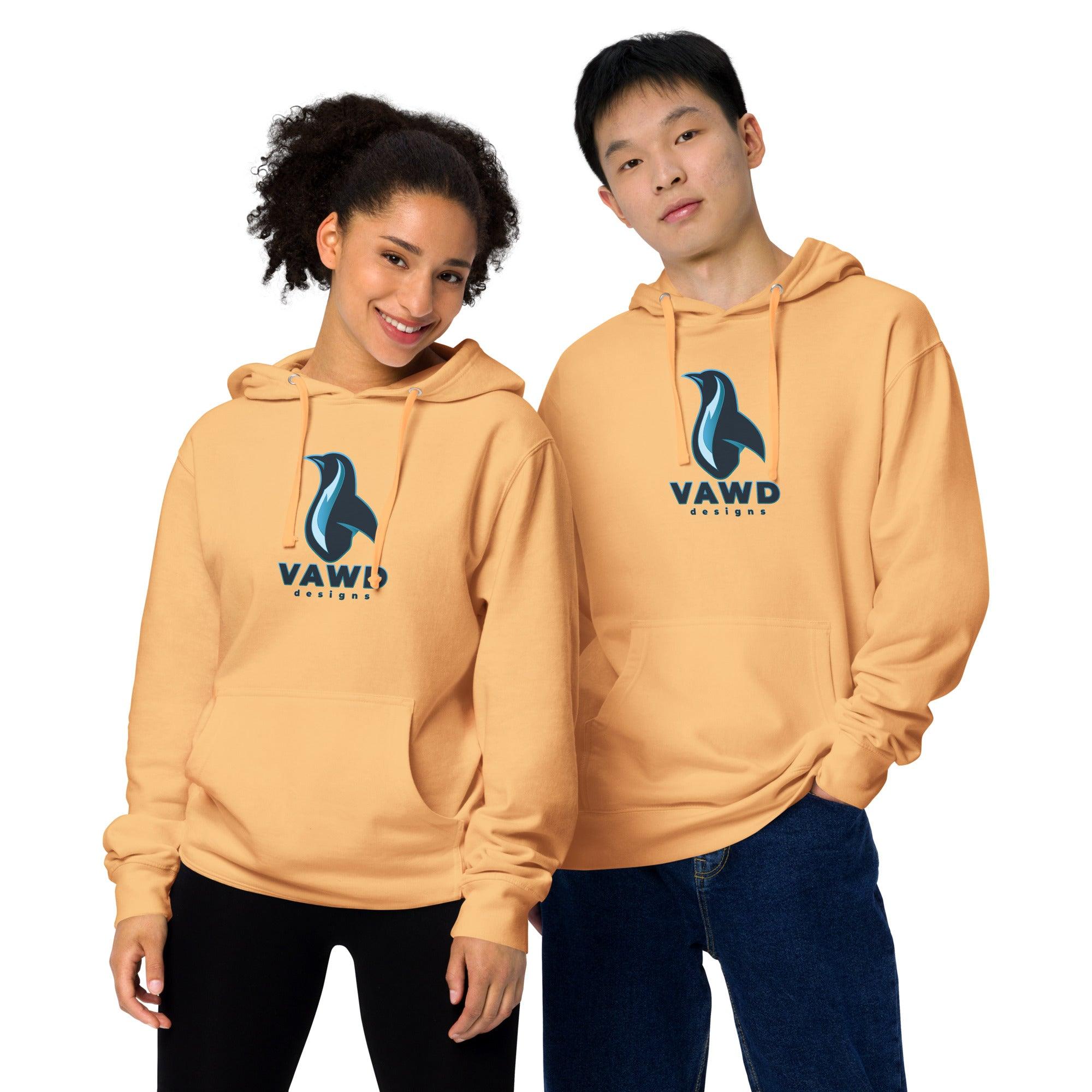 Penguin Logo Unisex midweight hoodie VAWDesigns