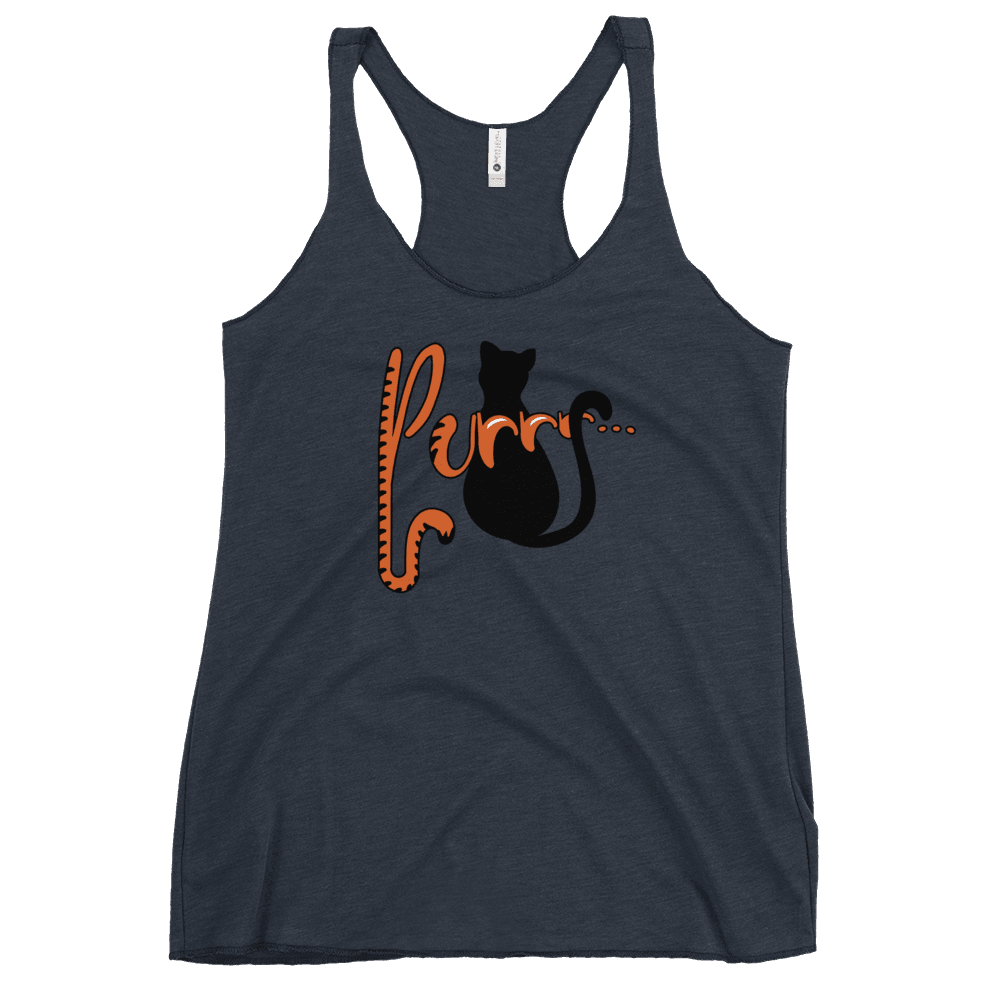 Purrr.... Women's Racerback Tank VAWDesigns
