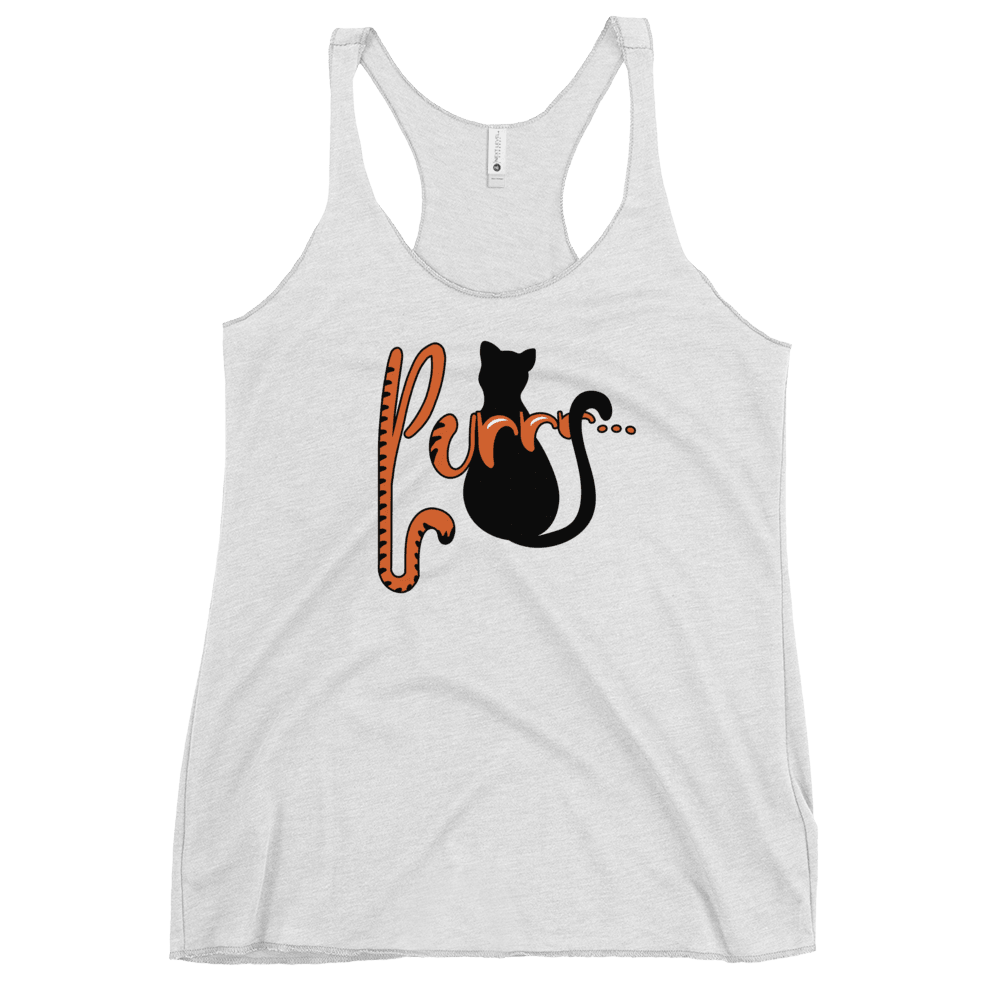 Purrr.... Women's Racerback Tank VAWDesigns