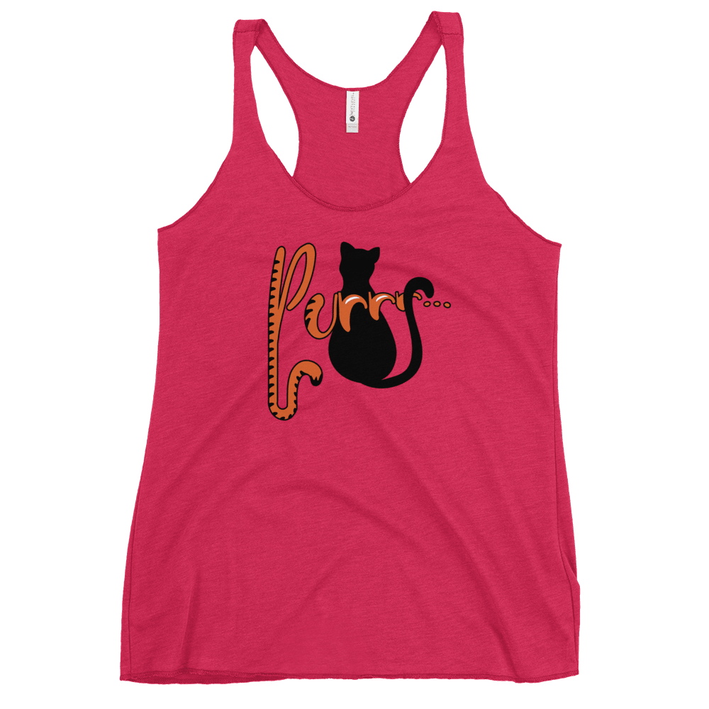 Purrr.... Women's Racerback Tank VAWDesigns