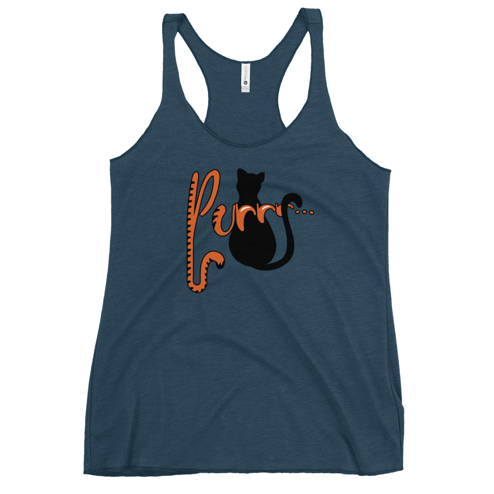 Purrr.... Women's Racerback Tank VAWDesigns