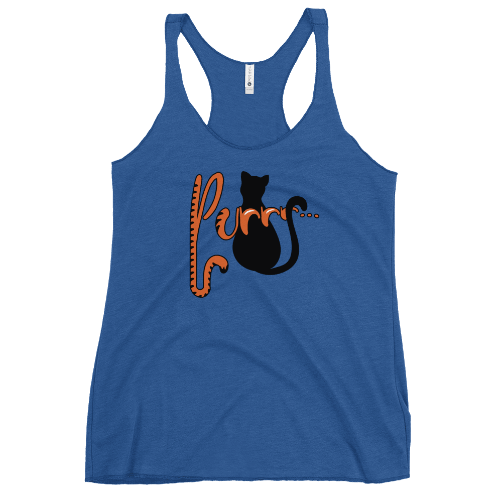 Purrr.... Women's Racerback Tank VAWDesigns