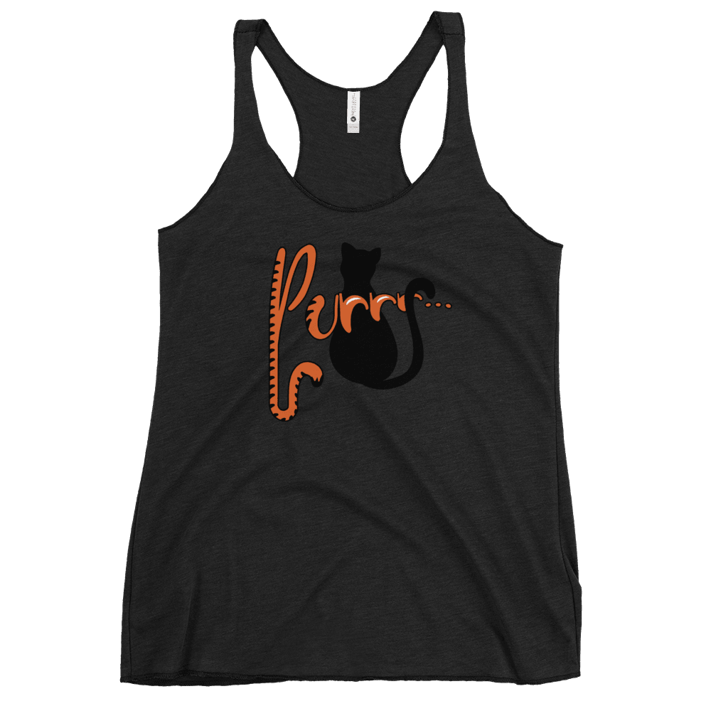 Purrr.... Women's Racerback Tank VAWDesigns