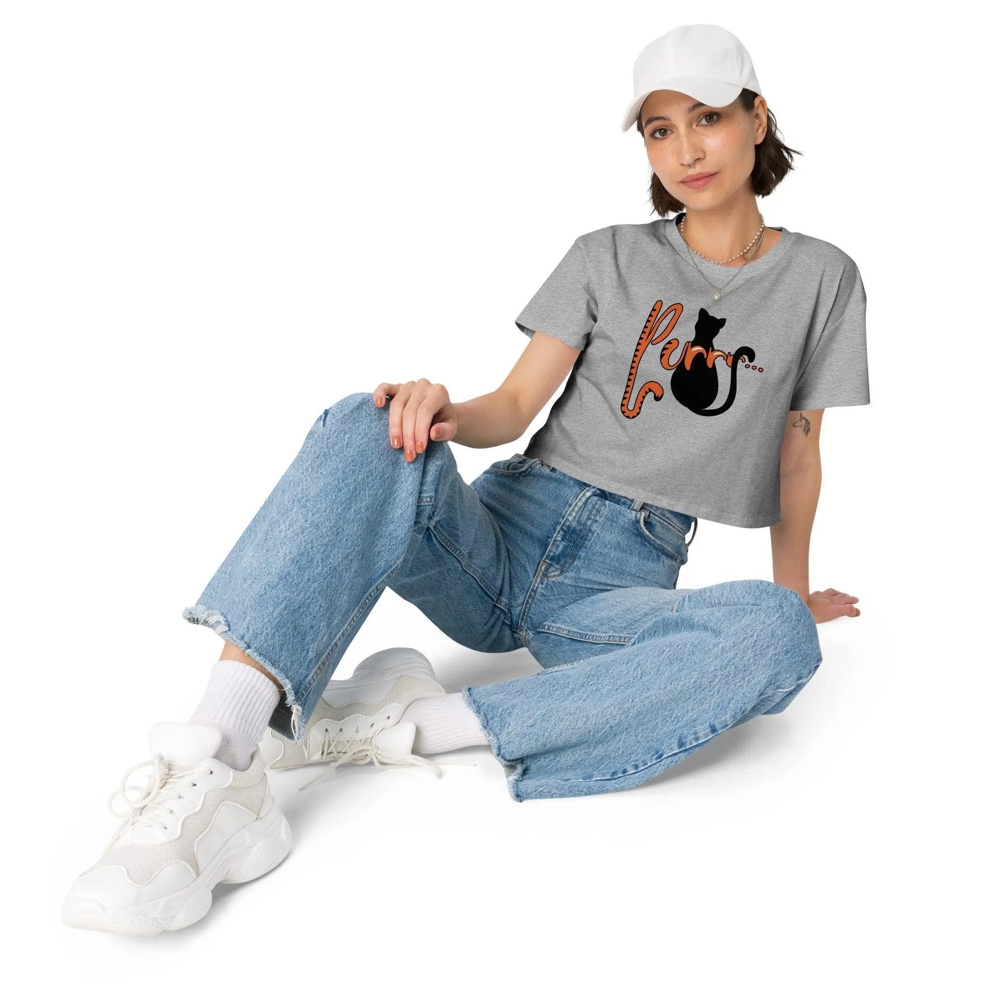 Purrr.... Women’s crop top VAWDesigns