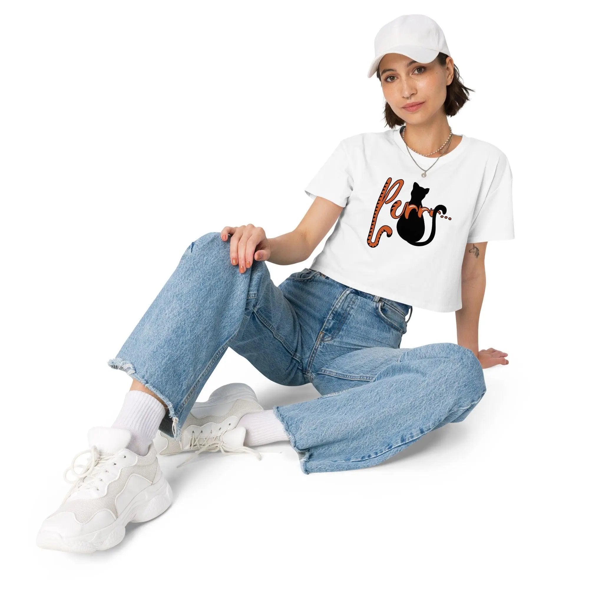 Purrr.... Women’s crop top VAWDesigns