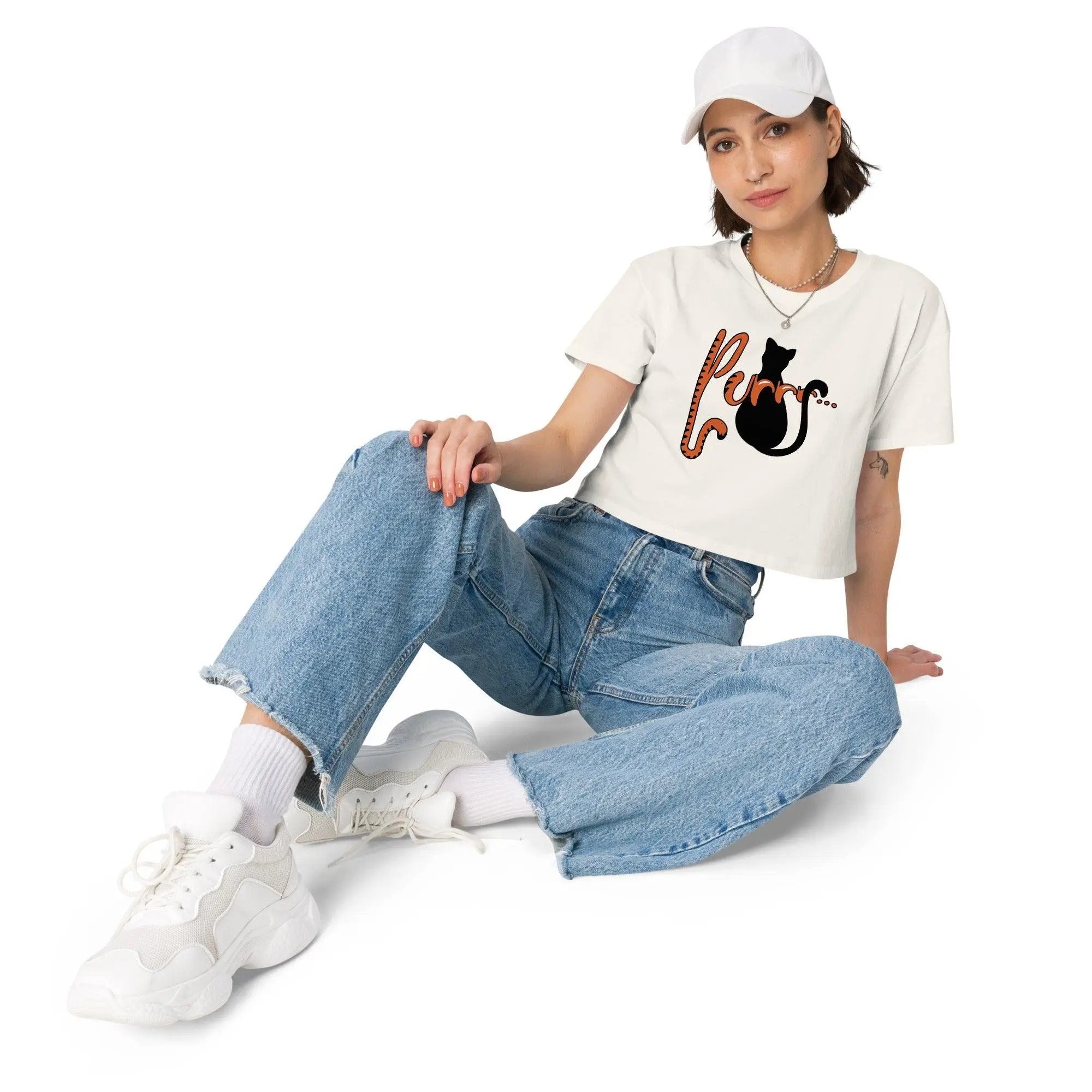 Purrr.... Women’s crop top VAWDesigns