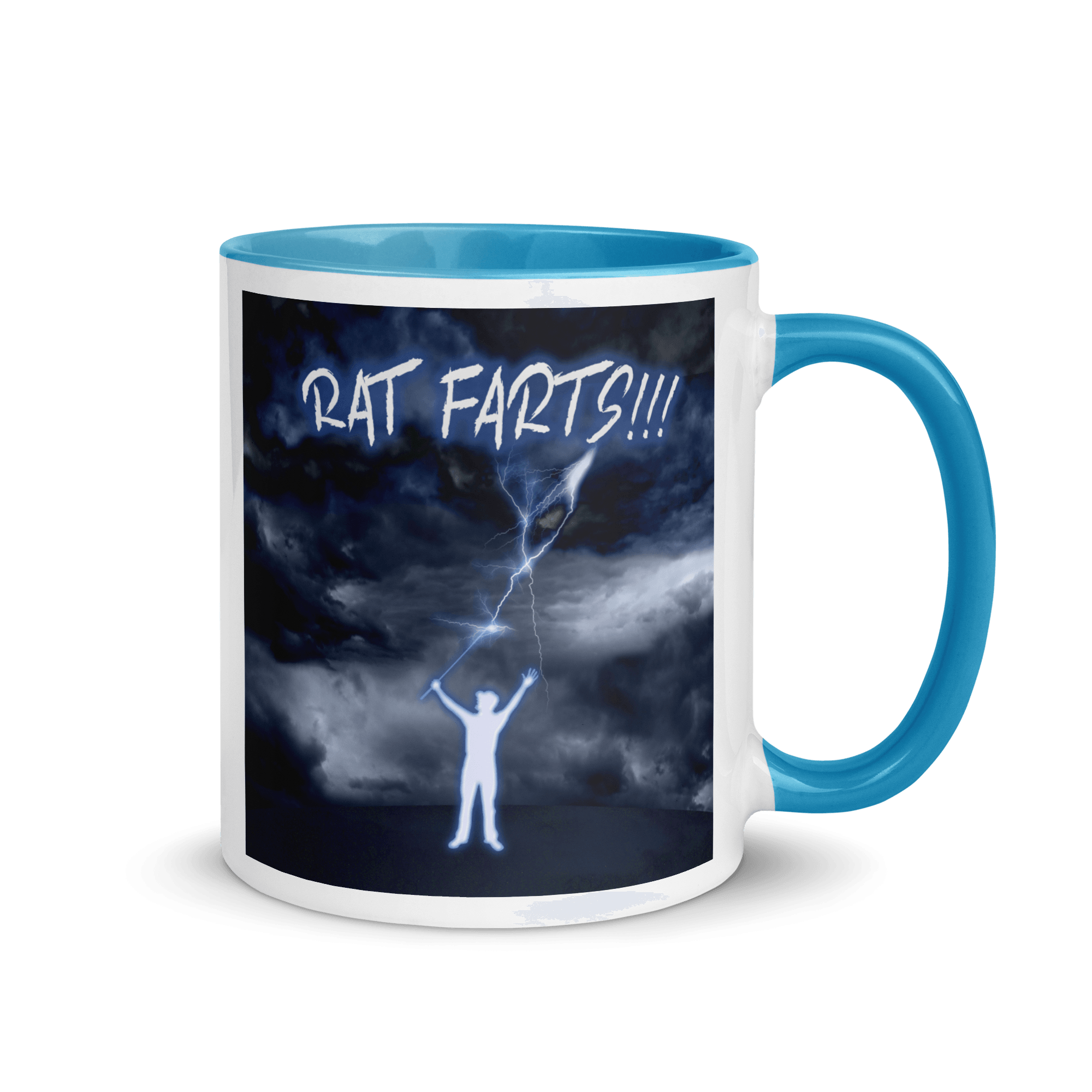 Rat Farts! Mug with Color Inside VAWDesigns